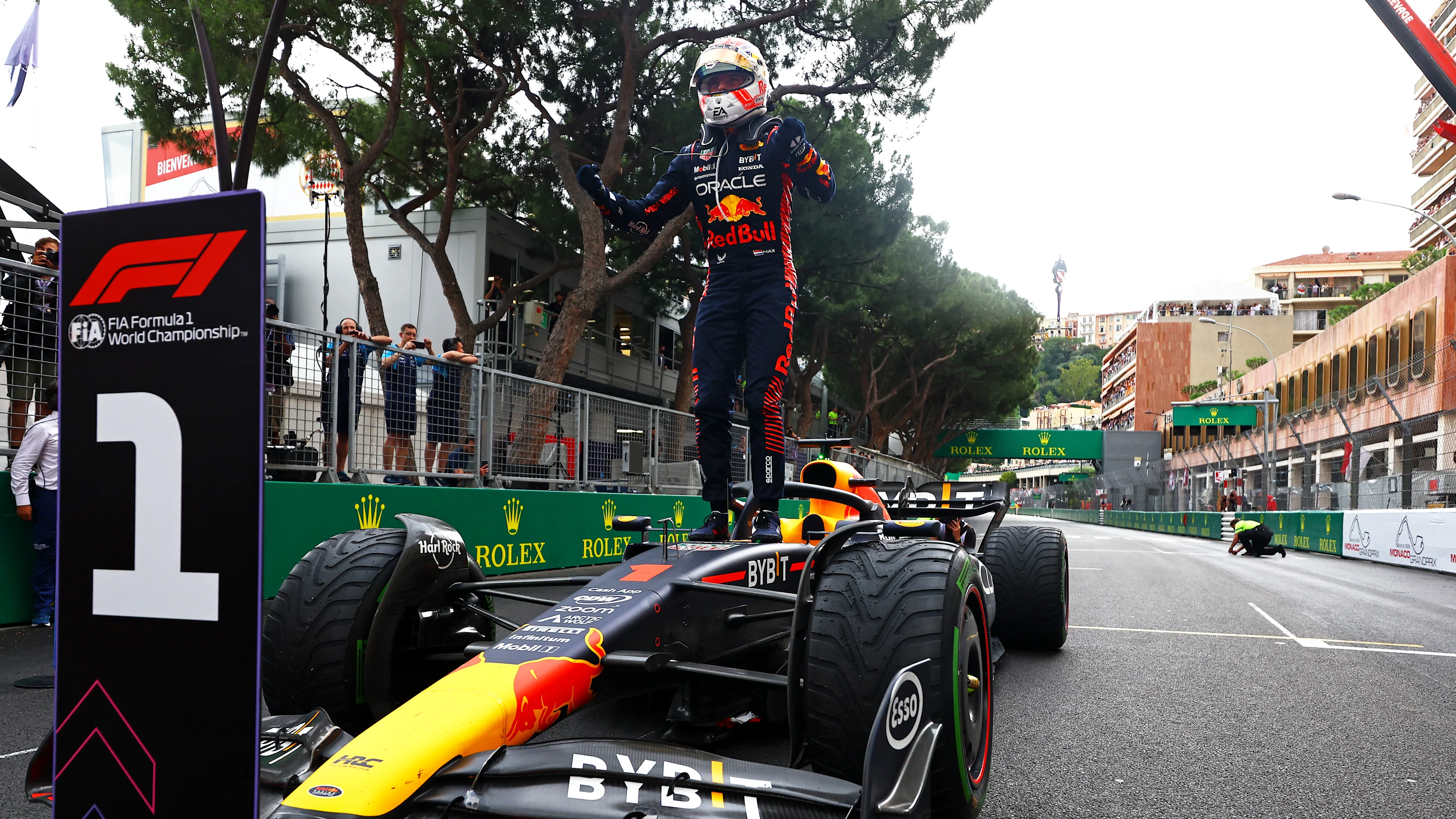 MONTE-CARLO, MONACO - MAY 28: Race winner Max Verstappen of the Netherlands and Oracle Red Bull
