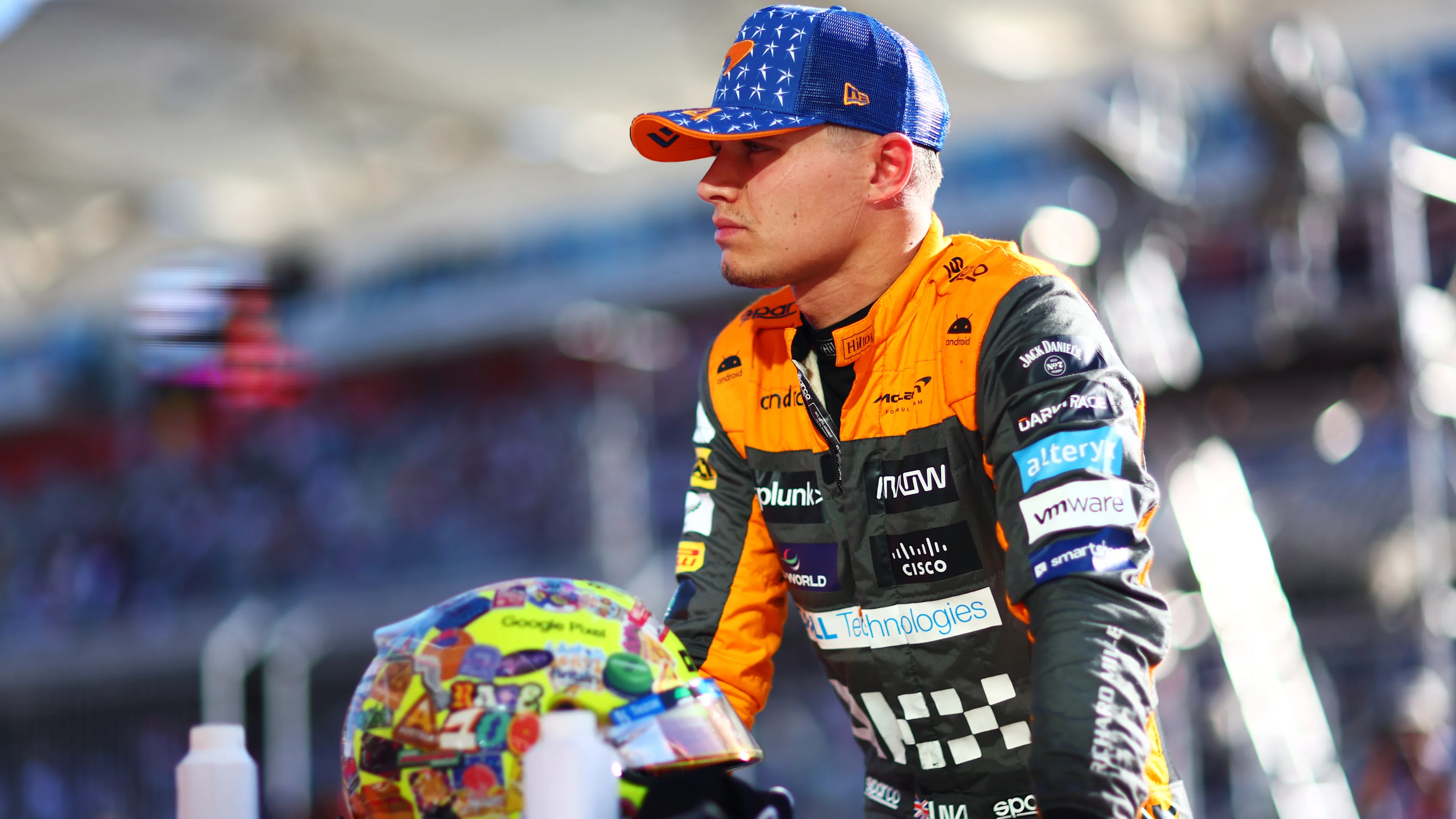 AUSTIN, TEXAS - OCTOBER 20: Second placed qualifier Lando Norris of Great Britain and McLaren