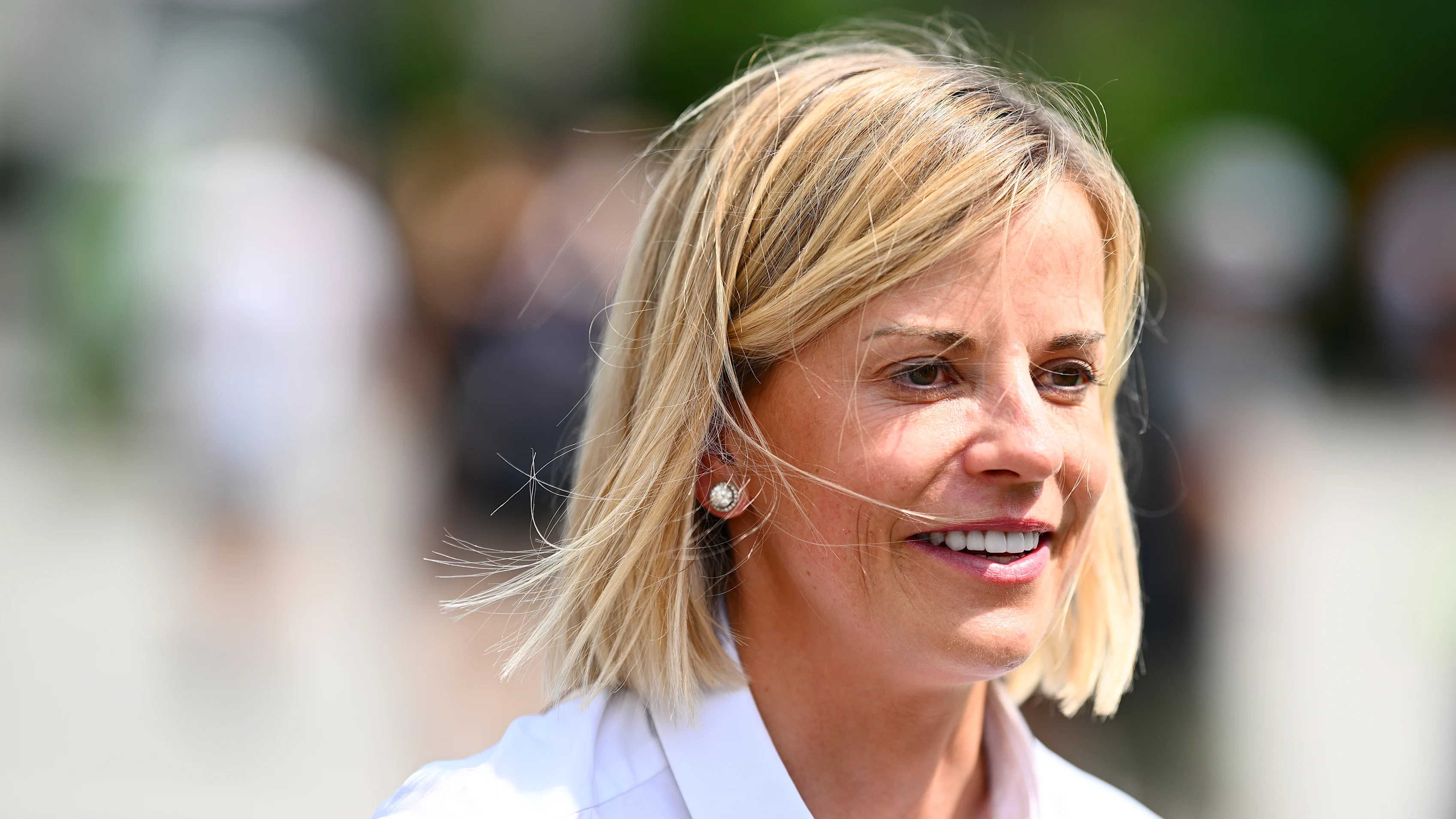 SINGAPORE, SINGAPORE - SEPTEMBER 20: Susie Wolff, Managing Director of F1 Academy, looks on in the