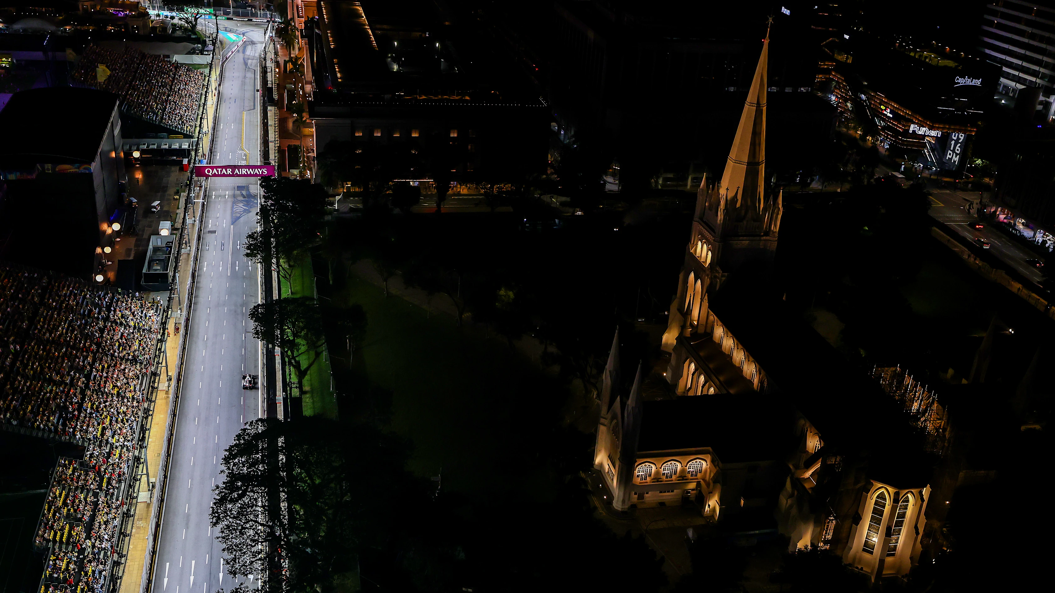 SINGAPORE, SINGAPORE - SEPTEMBER 20: Nico Hulkenberg of Germany driving the (27) Haas F1 VF-24