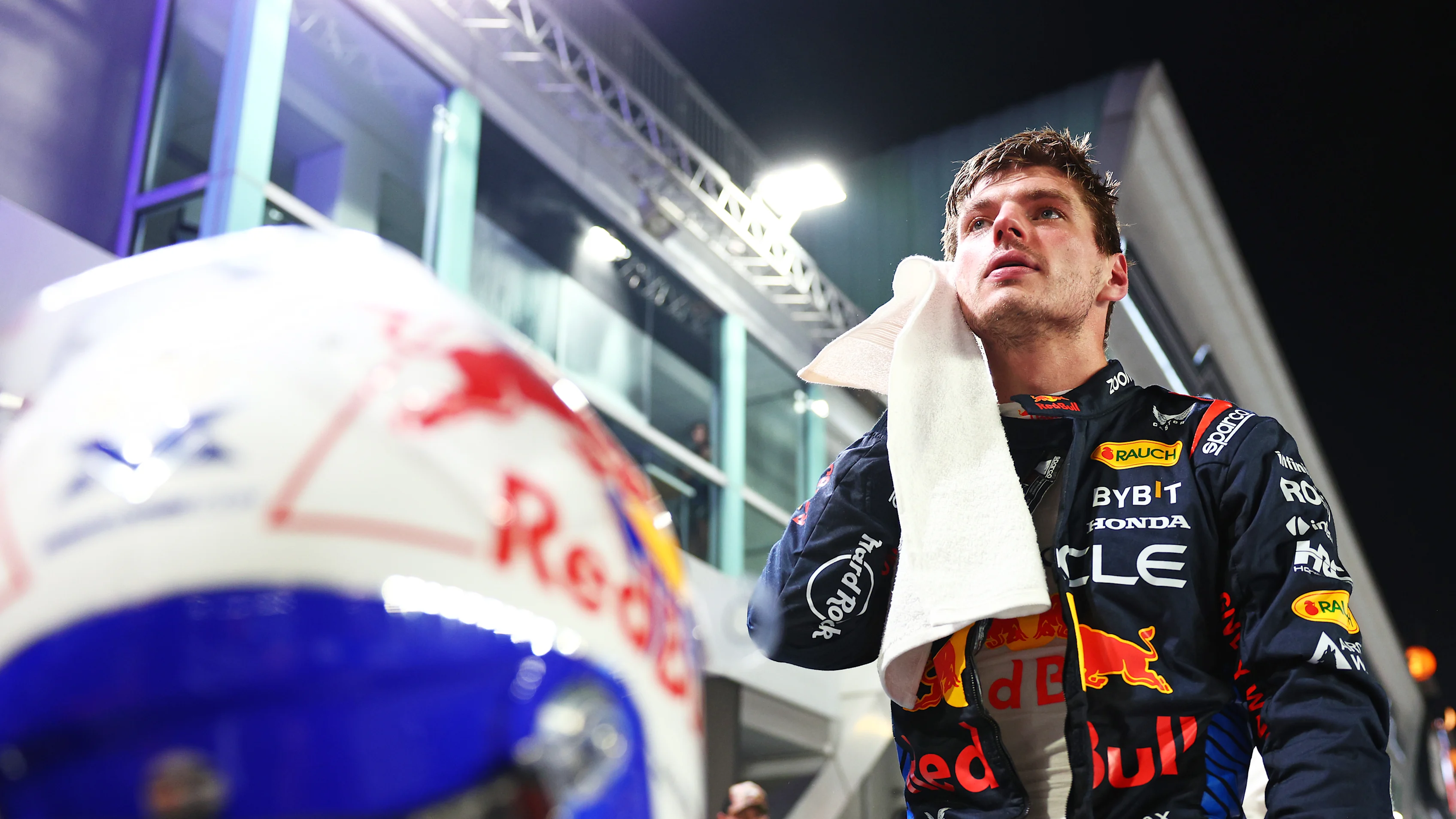 SINGAPORE, SINGAPORE - SEPTEMBER 21: Second placed qualifier Max Verstappen of the Netherlands and