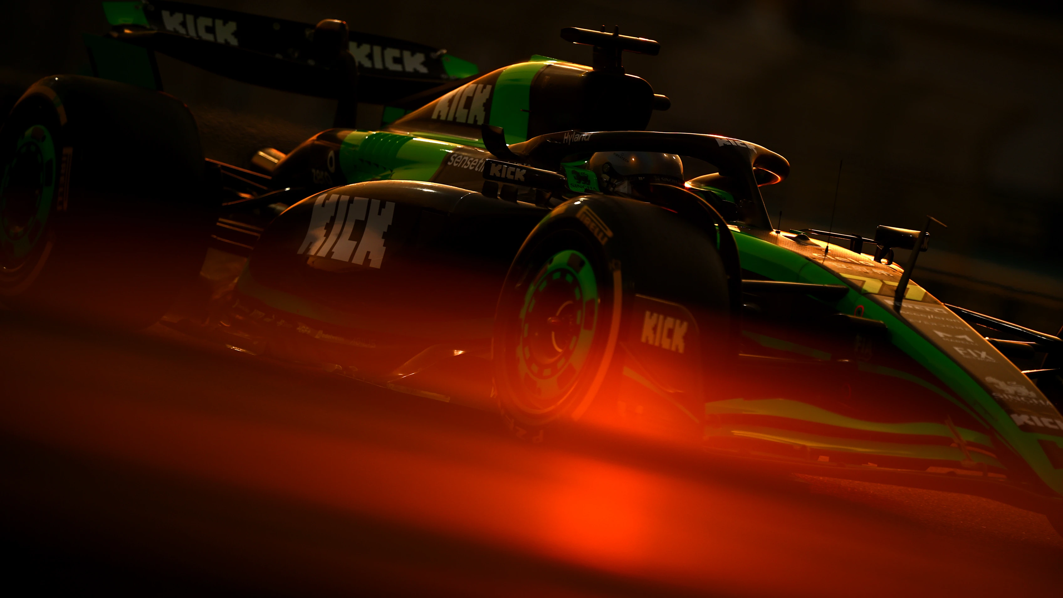 ABU DHABI, UNITED ARAB EMIRATES - DECEMBER 06: Valtteri Bottas of Finland driving the (77) Kick