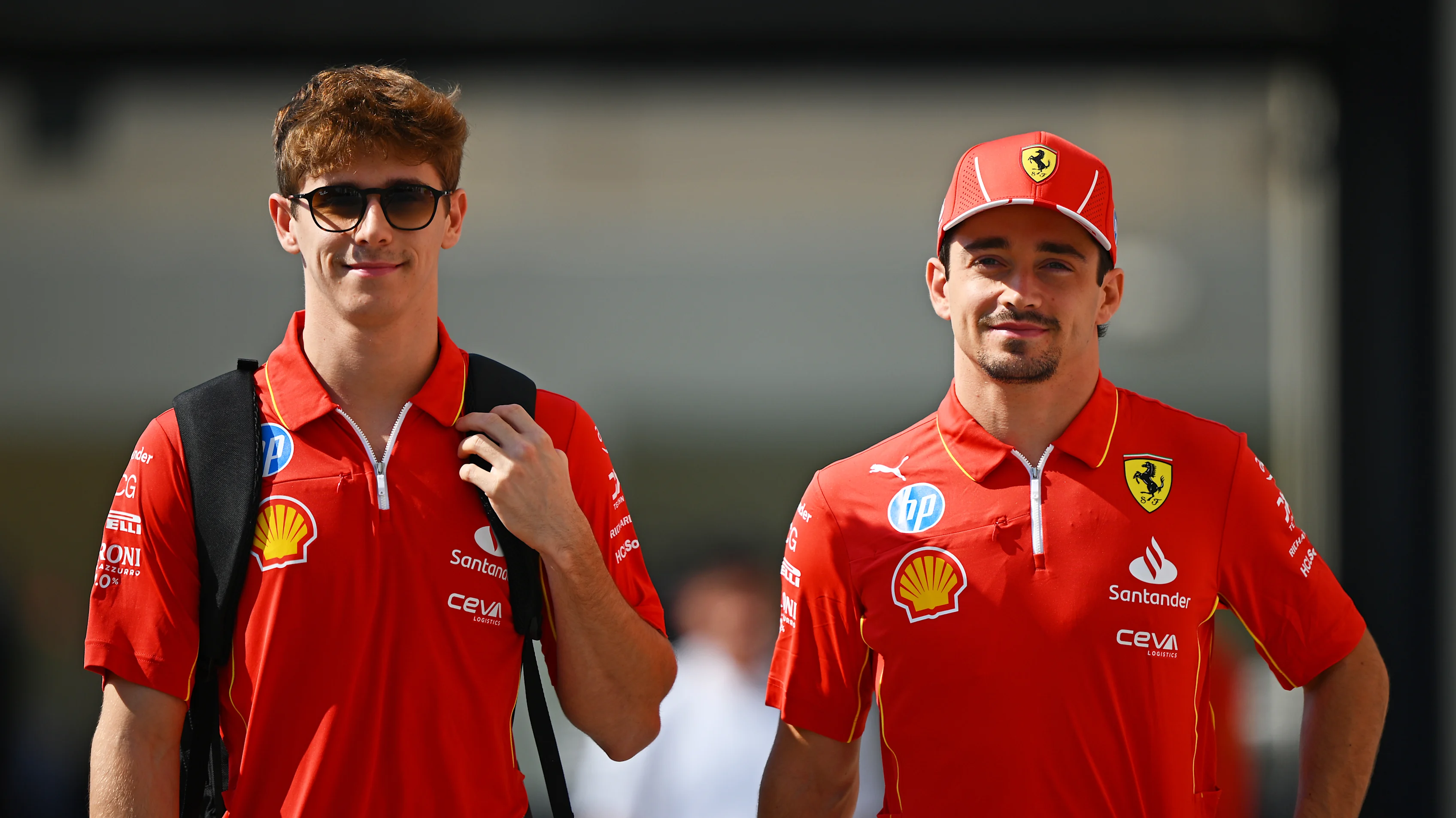ABU DHABI, UNITED ARAB EMIRATES - DECEMBER 05: Charles Leclerc of Monaco and Ferrari and Arthur