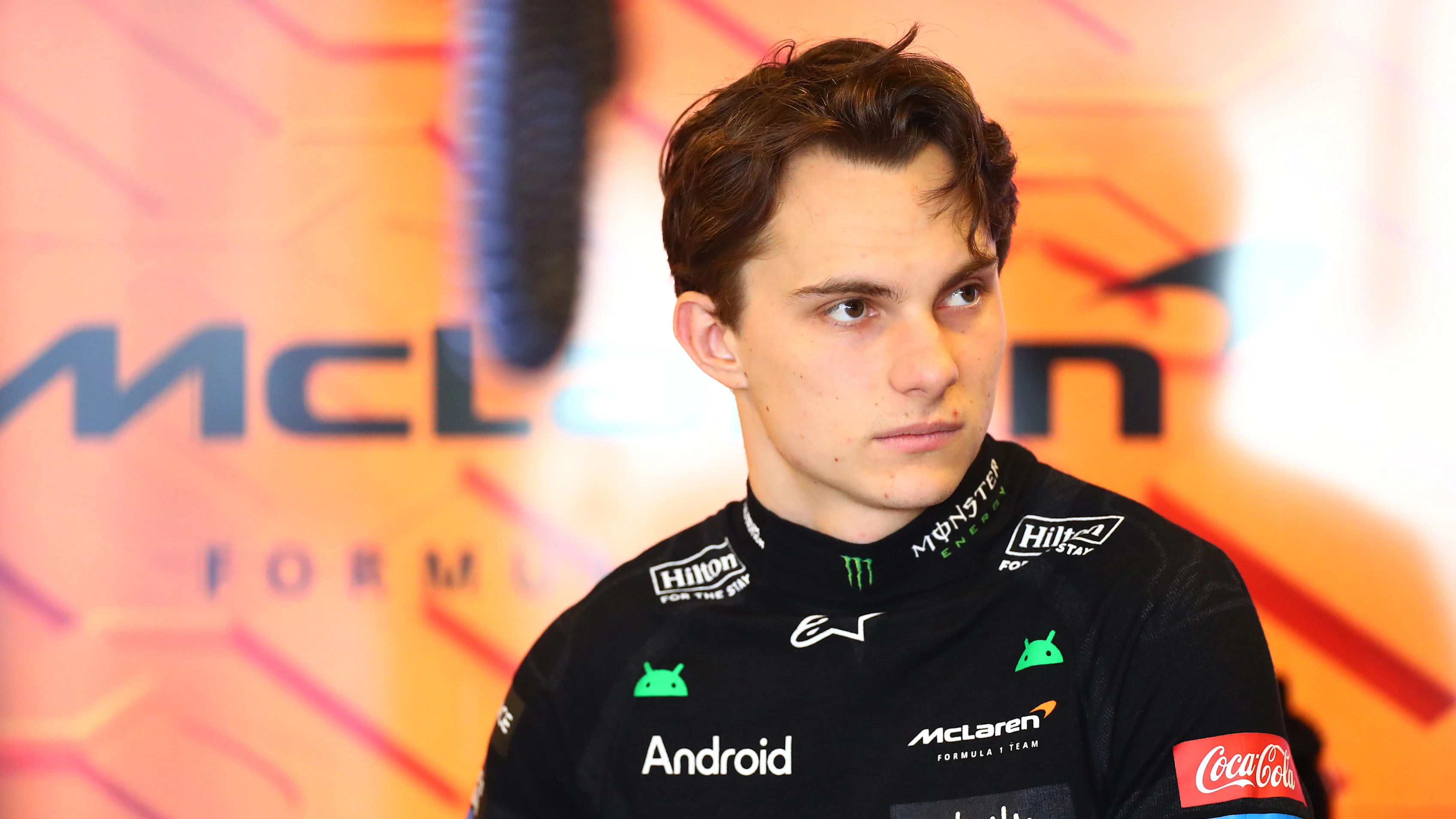 ABU DHABI, UNITED ARAB EMIRATES - DECEMBER 07: Oscar Piastri of Australia and McLaren looks on in