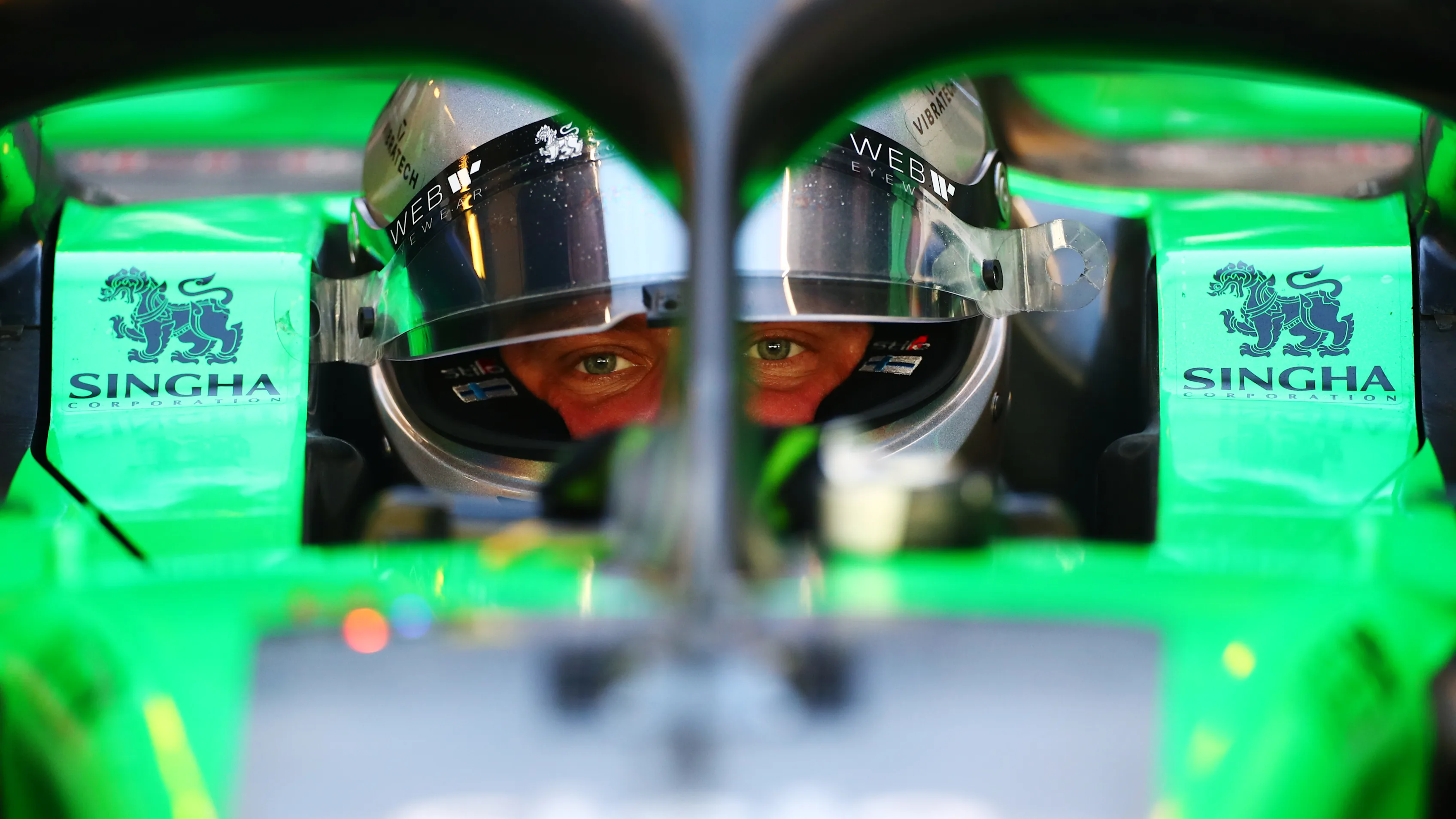 ABU DHABI, UNITED ARAB EMIRATES - DECEMBER 07: Valtteri Bottas of Finland and Stake F1 Team Kick