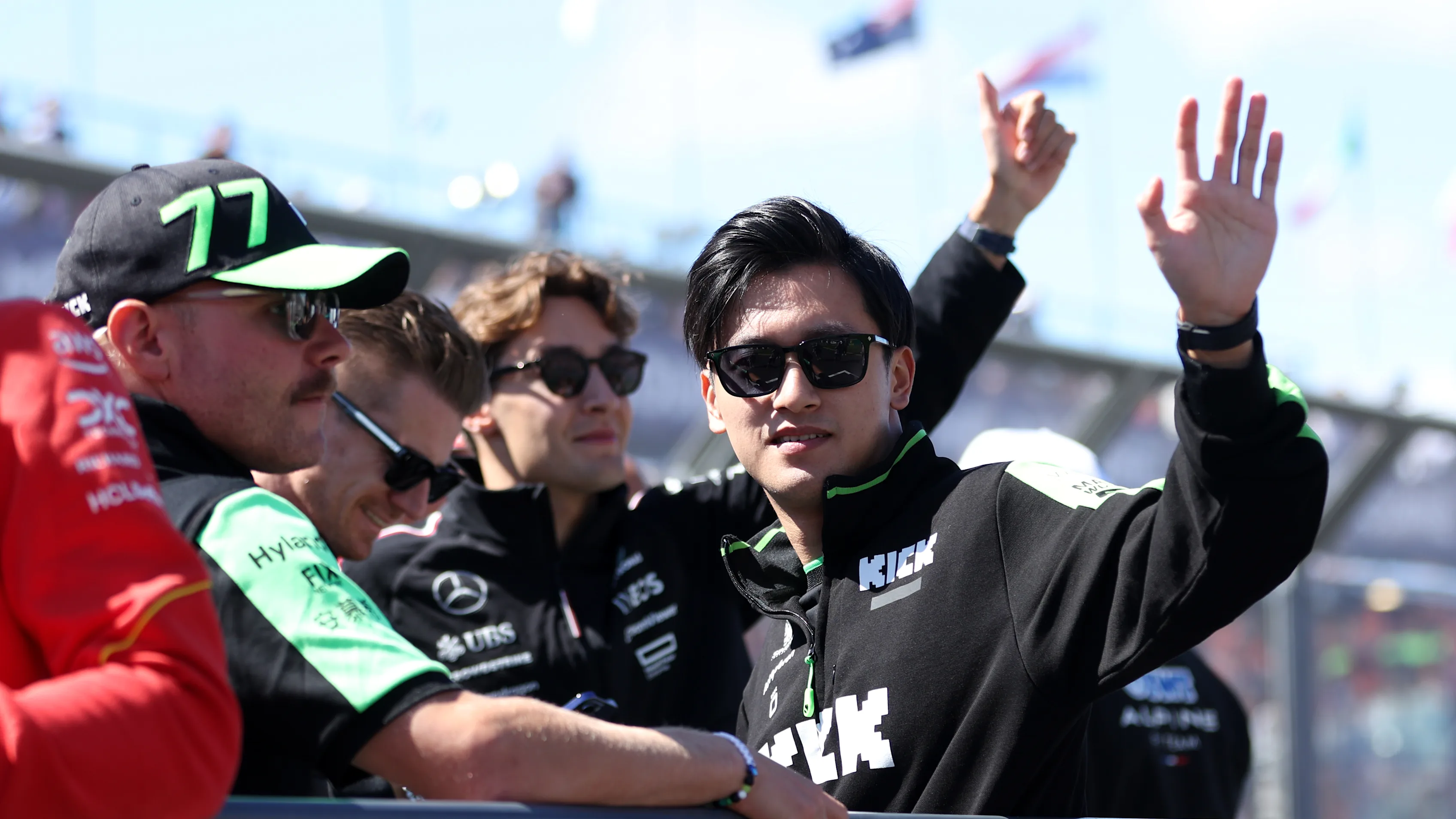 MELBOURNE, AUSTRALIA - MARCH 24: Valtteri Bottas of Finland and Stake F1 Team Kick Sauber and Zhou