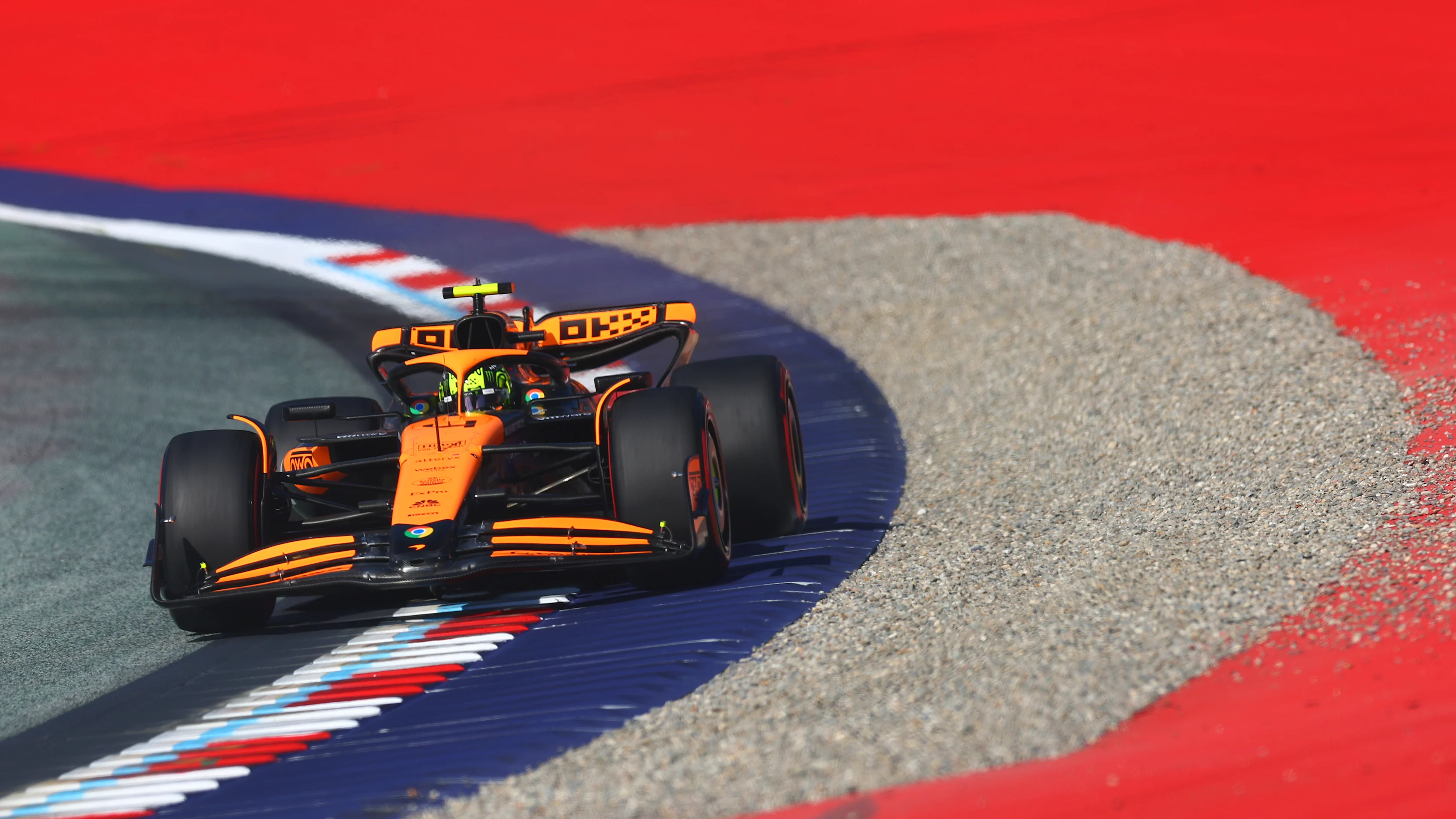 SPIELBERG, AUSTRIA - JUNE 28: Lando Norris of Great Britain driving the (4) McLaren MCL38 Mercedes