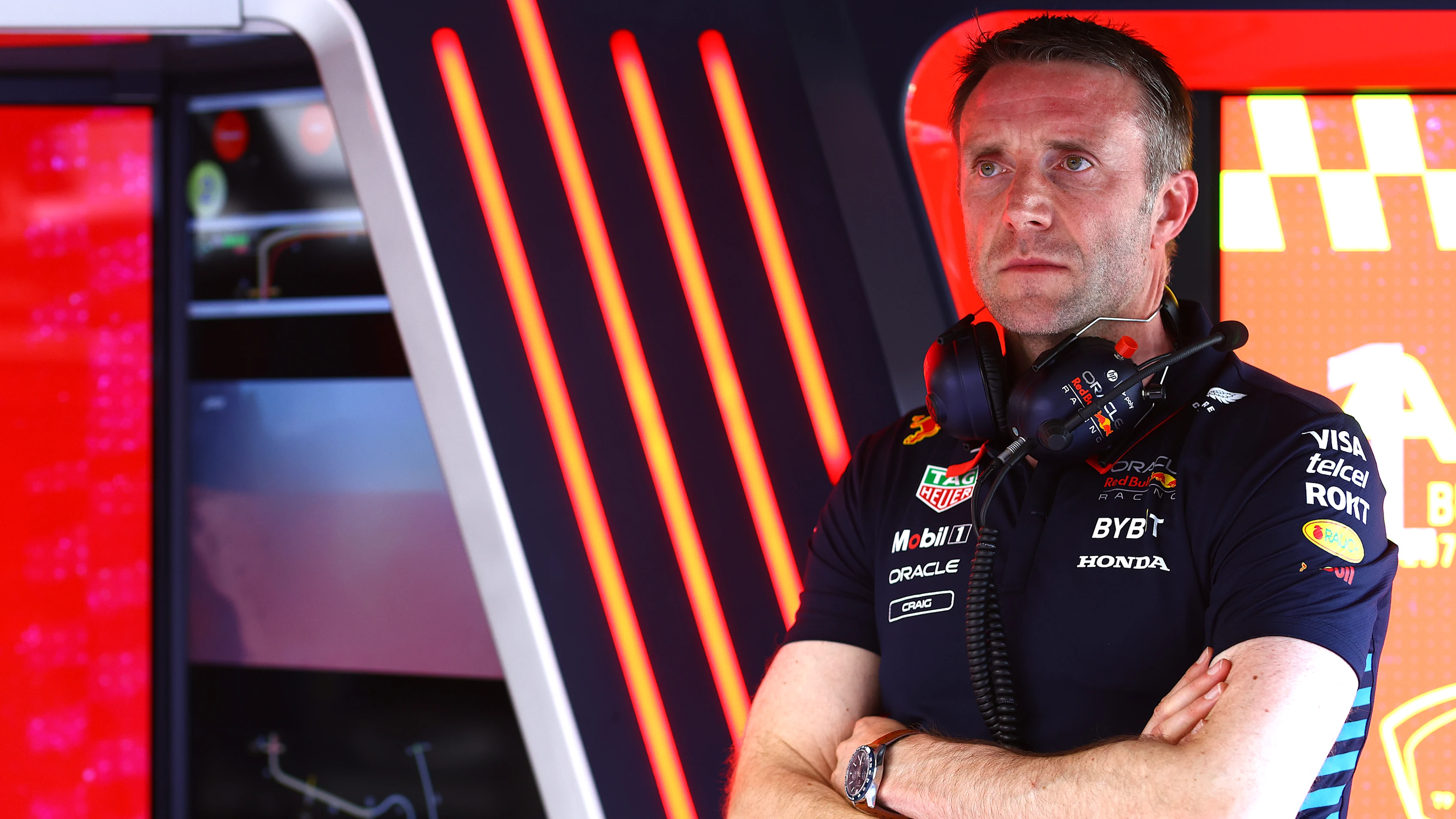 SPIELBERG, AUSTRIA - JUNE 28: Craig Skinner, Chief Designer at Oracle Red Bull Racing looks on in