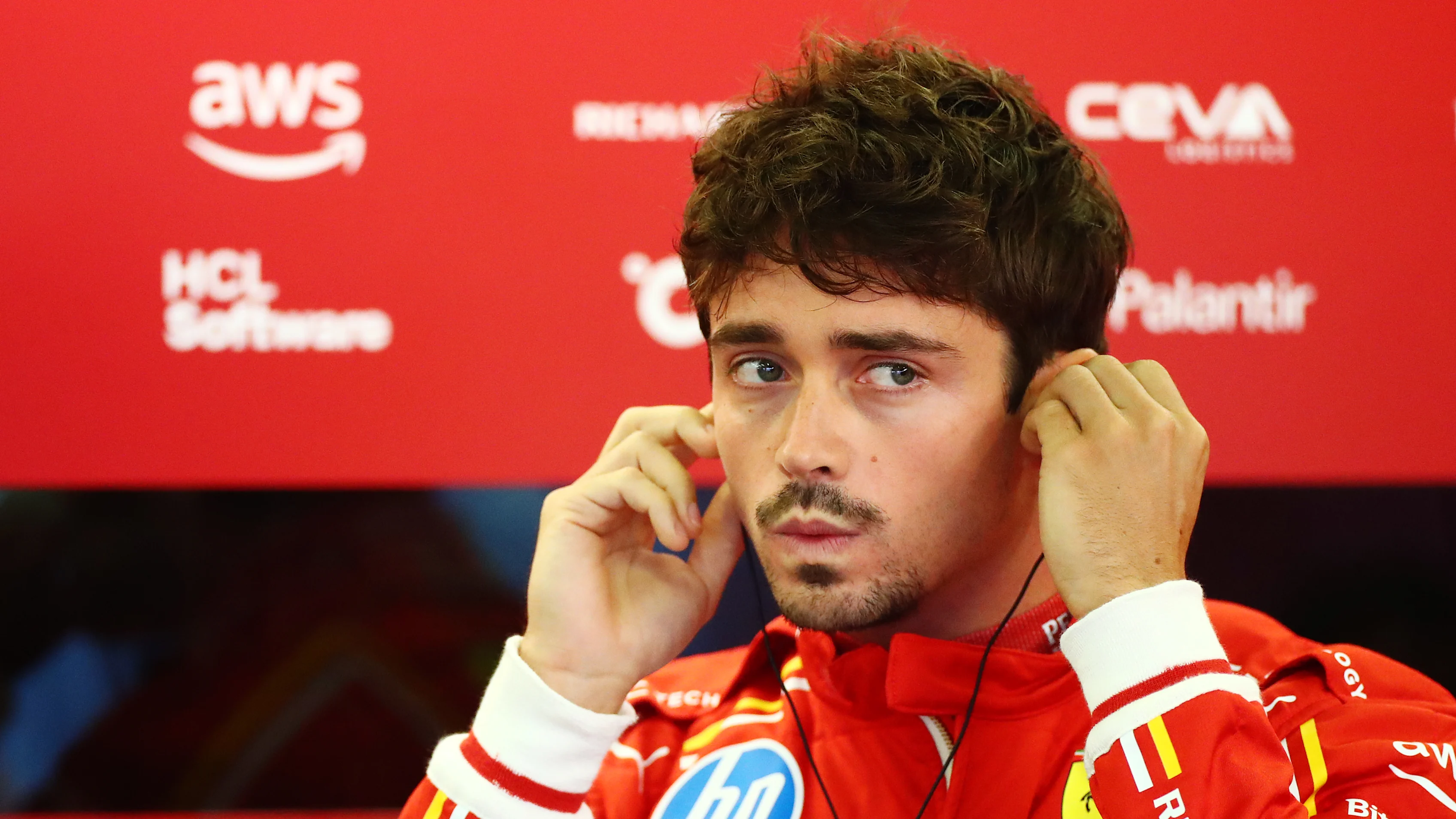 BAKU, AZERBAIJAN - SEPTEMBER 14: Charles Leclerc of Monaco and Ferrari prepares to drive in the