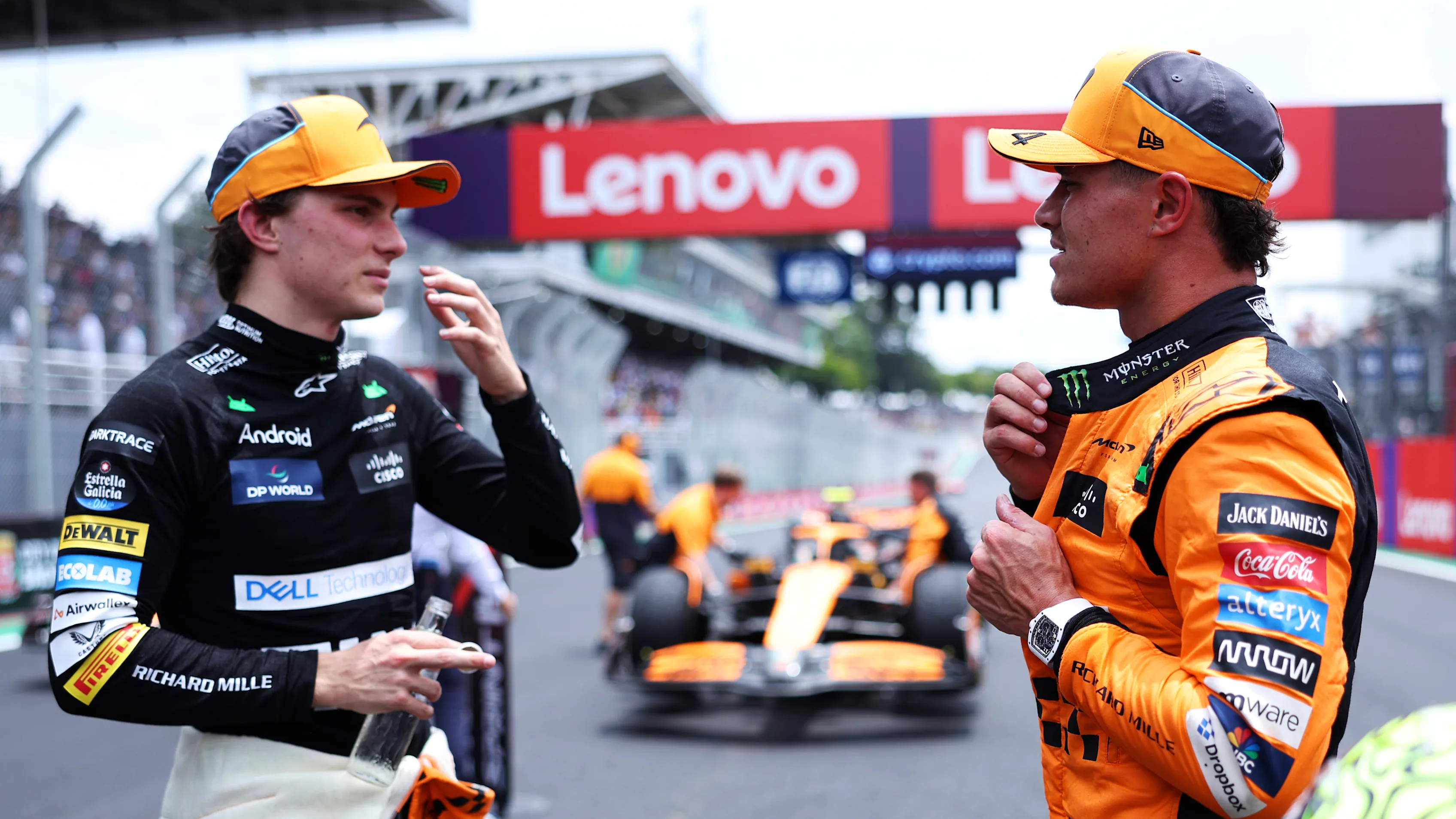 SAO PAULO, BRAZIL - NOVEMBER 02: Sprint winner Lando Norris of Great Britain and McLaren and Second