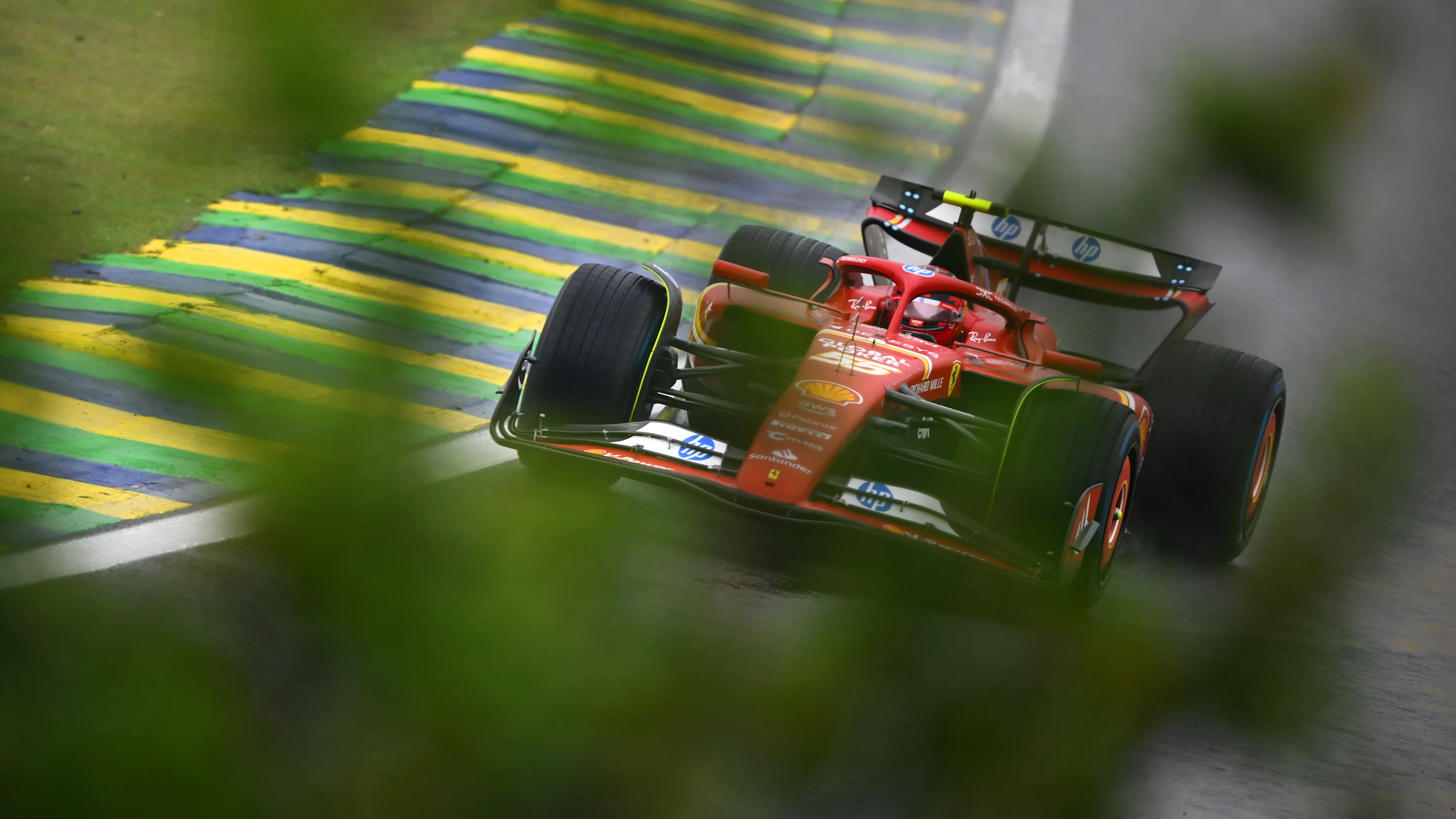 SAO PAULO, BRAZIL - NOVEMBER 03: Carlos Sainz of Spain driving (55) the Ferrari SF-24 on track