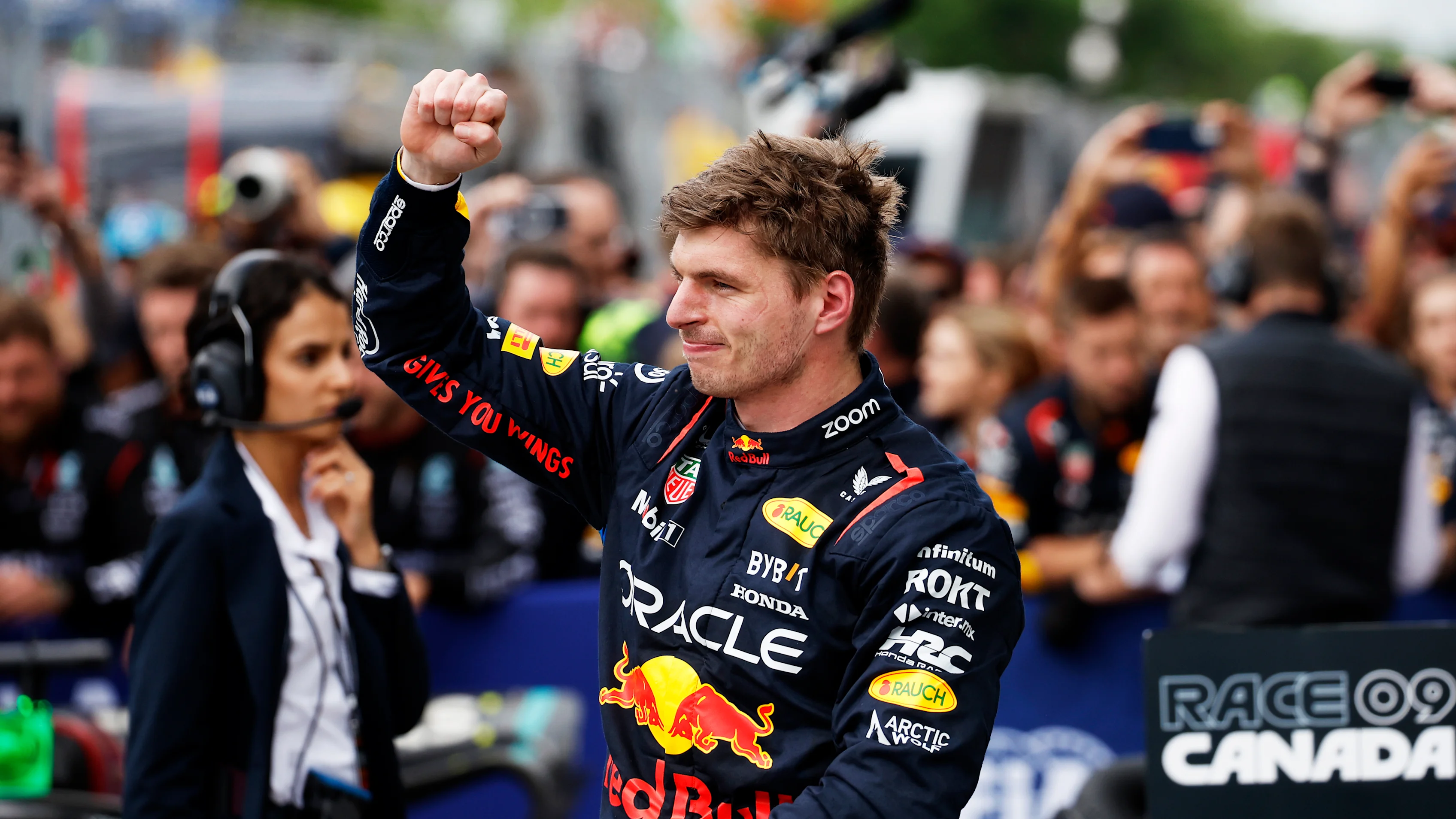 MONTREAL, QUEBEC - JUNE 09: Race winner Max Verstappen of the Netherlands and Oracle Red Bull