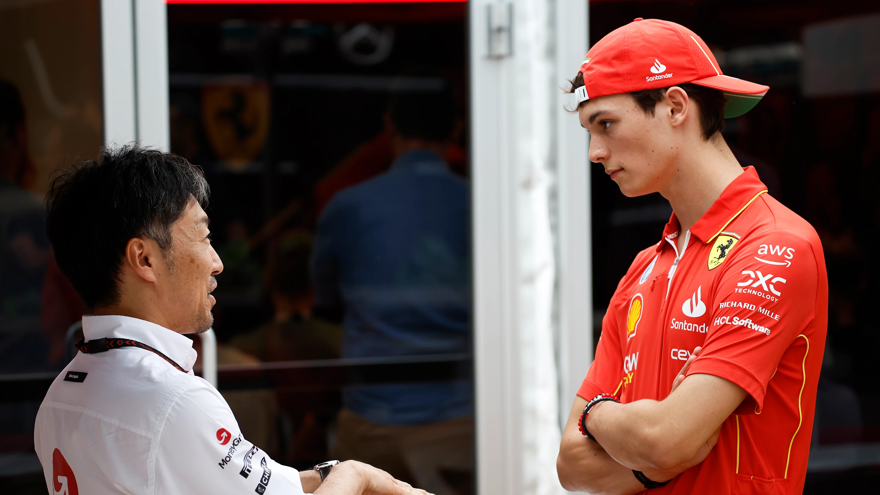 MONTREAL, QUEBEC - JUNE 06: Oliver Bearman of Great Britain and Ferrari and Haas F1 Team Principal