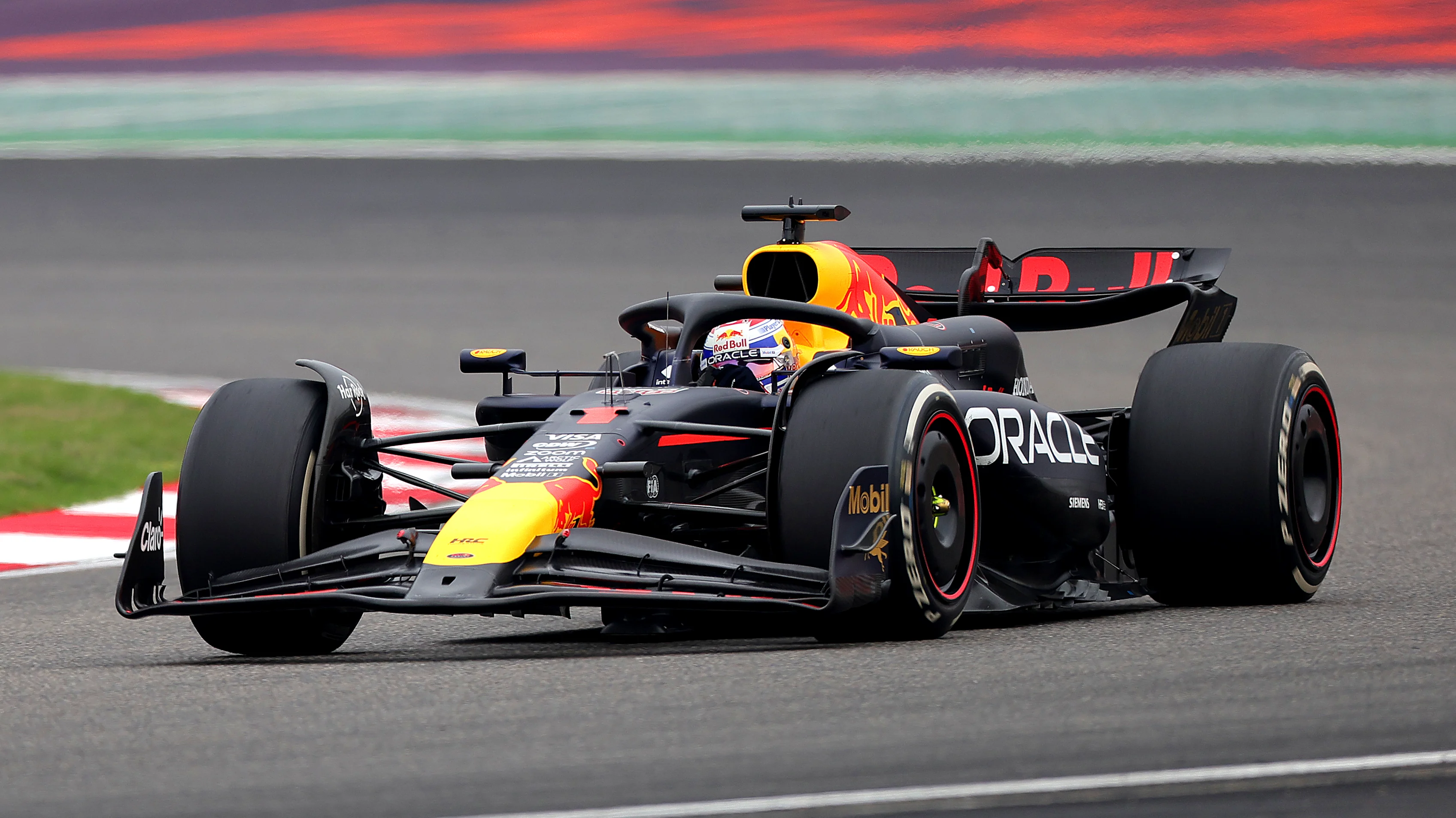 SHANGHAI, CHINA - APRIL 21: Max Verstappen of the Netherlands driving the (1) Oracle Red Bull