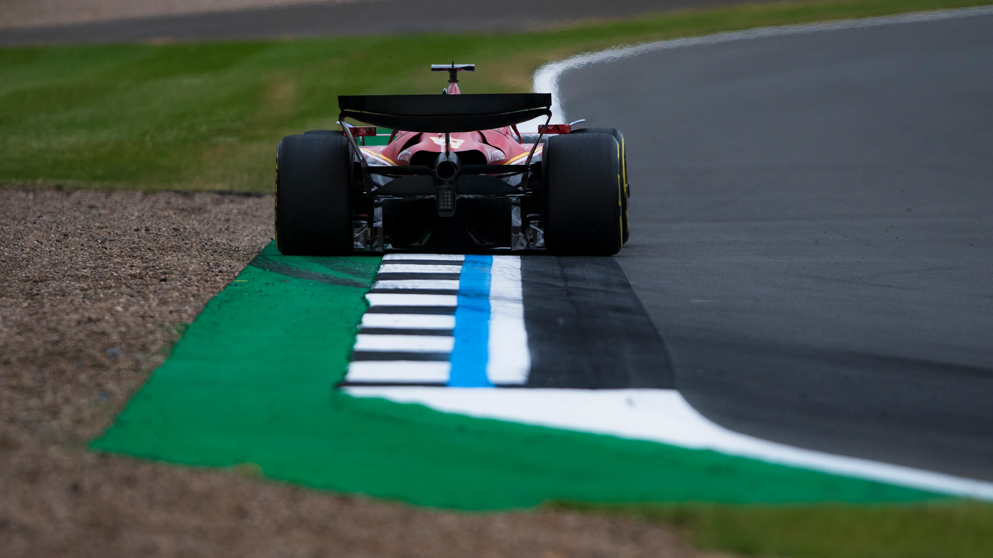 NORTHAMPTON, ENGLAND - JULY 05: Charles Leclerc of Monaco driving the (16) Ferrari SF-24 on track