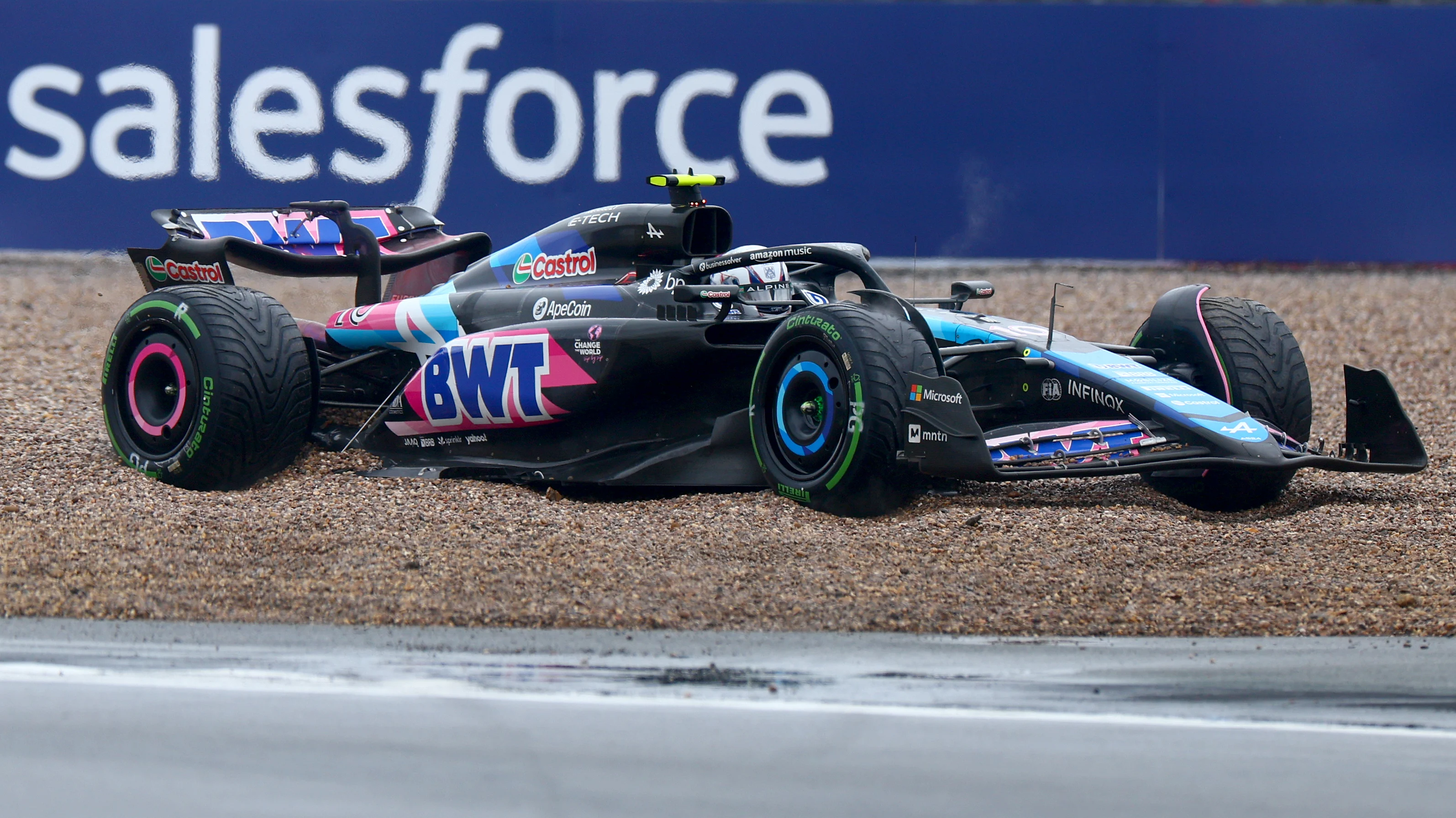 NORTHAMPTON, ENGLAND - JULY 06: Pierre Gasly of France driving the (10) Alpine F1 A524 Renault