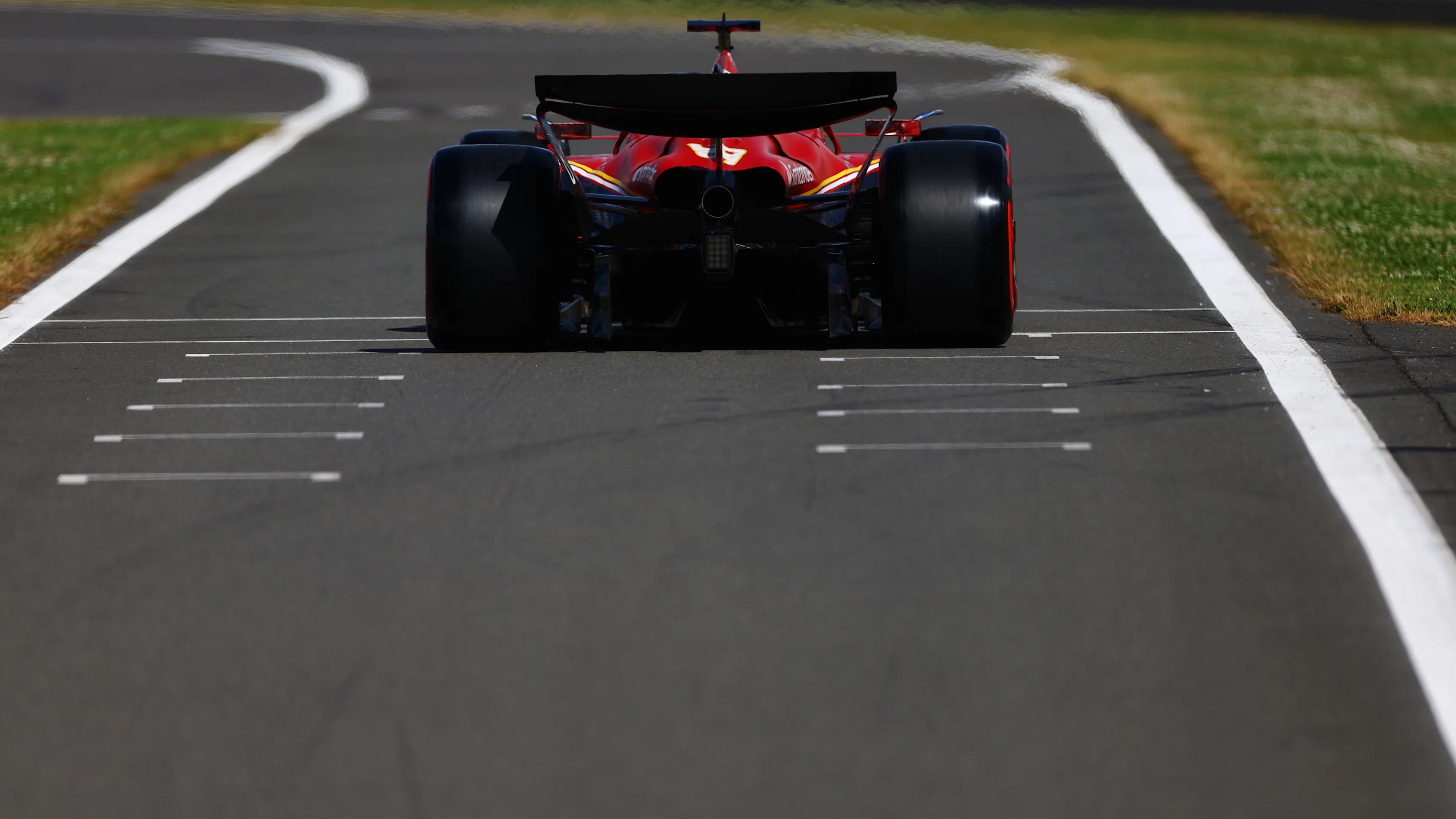 NORTHAMPTON, ENGLAND - JULY 06: Charles Leclerc of Monaco driving the (16) Ferrari SF-24 on track