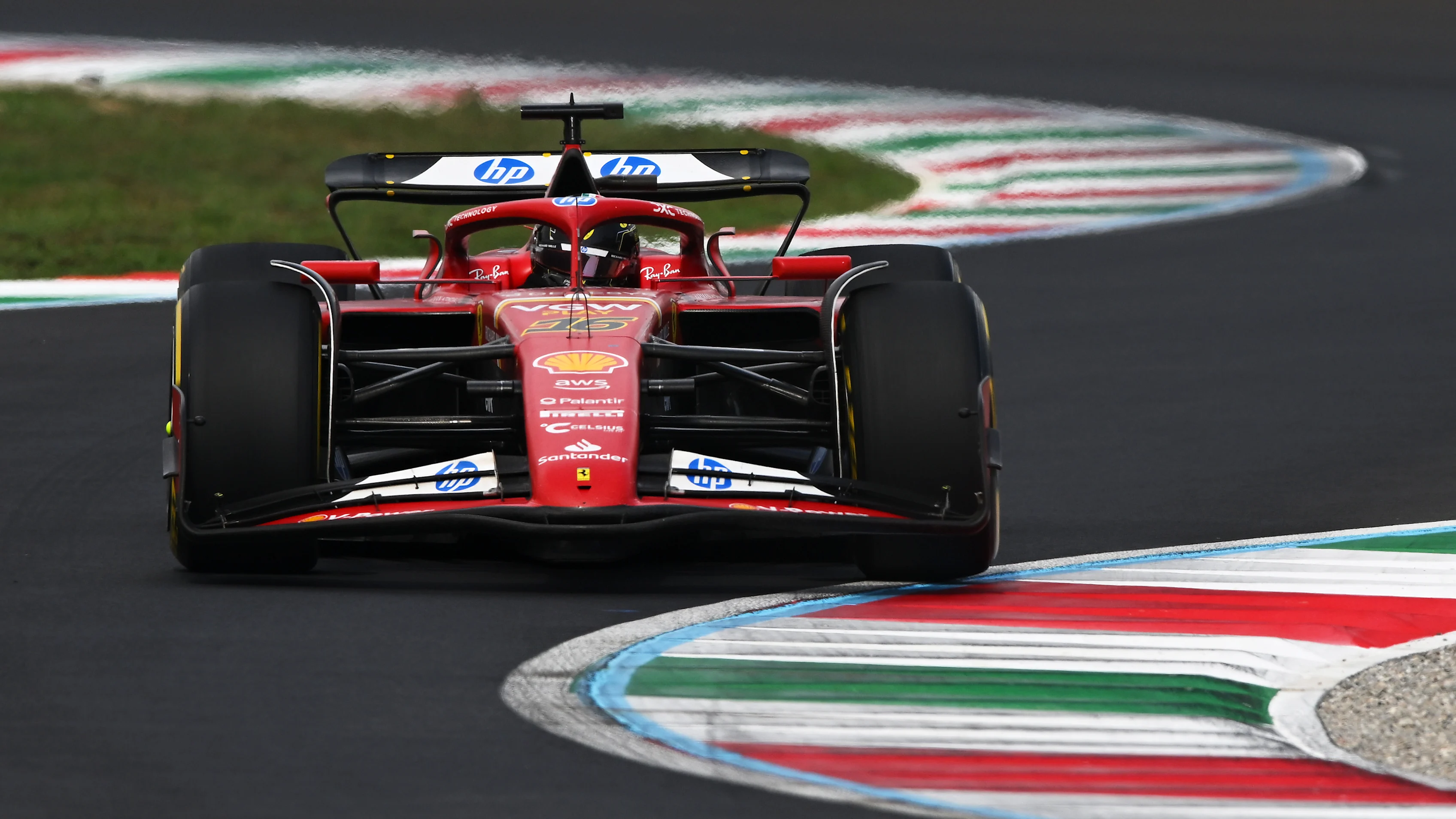 MONZA, ITALY - SEPTEMBER 01: Charles Leclerc of Monaco driving the (16) Ferrari SF-24 on track