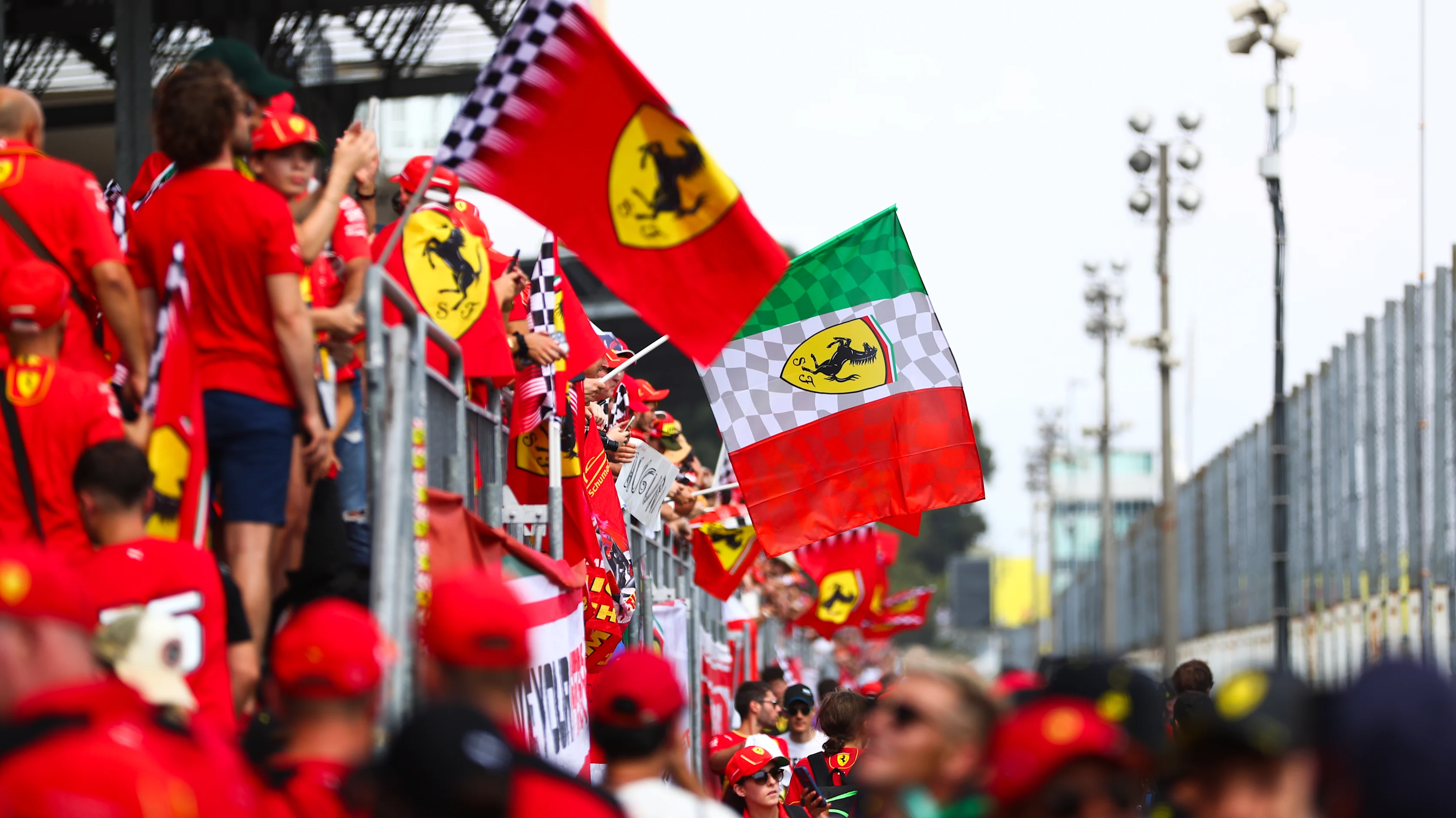 MONZA, ITALY - SEPTEMBER 01: The Tifosi during the F1 Grand Prix of Italy at Autodromo Nazionale