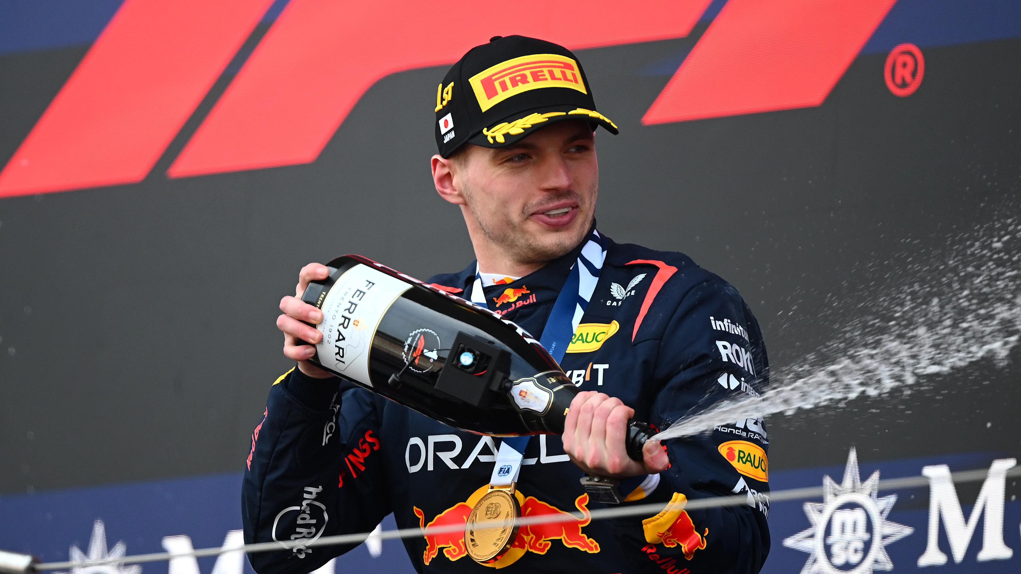 SUZUKA, JAPAN - APRIL 07: Race winner Max Verstappen of the Netherlands and Oracle Red Bull Racing