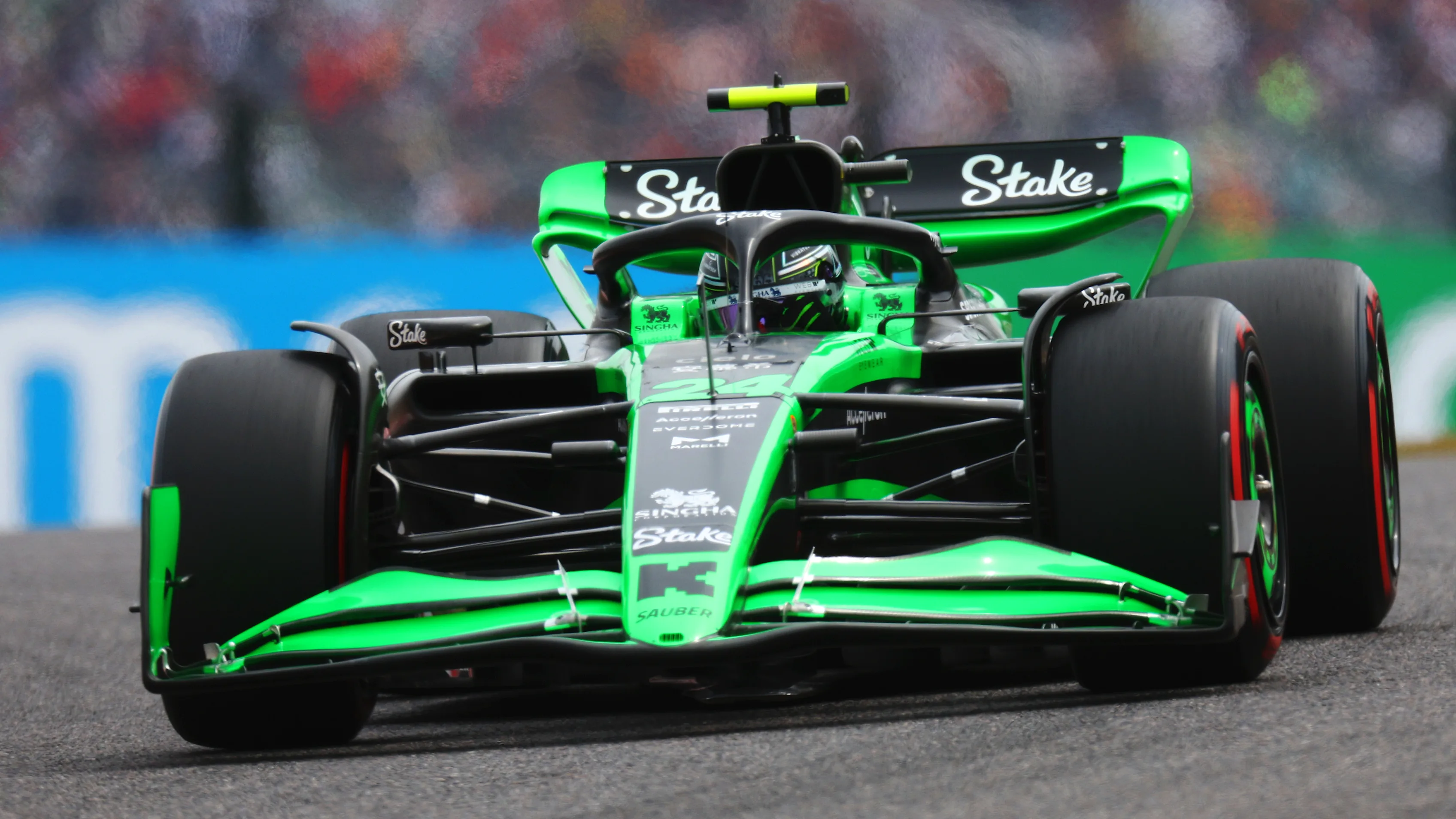 SUZUKA, JAPAN - APRIL 06: Zhou Guanyu of China driving the (24) Kick Sauber C44 Ferrari on track