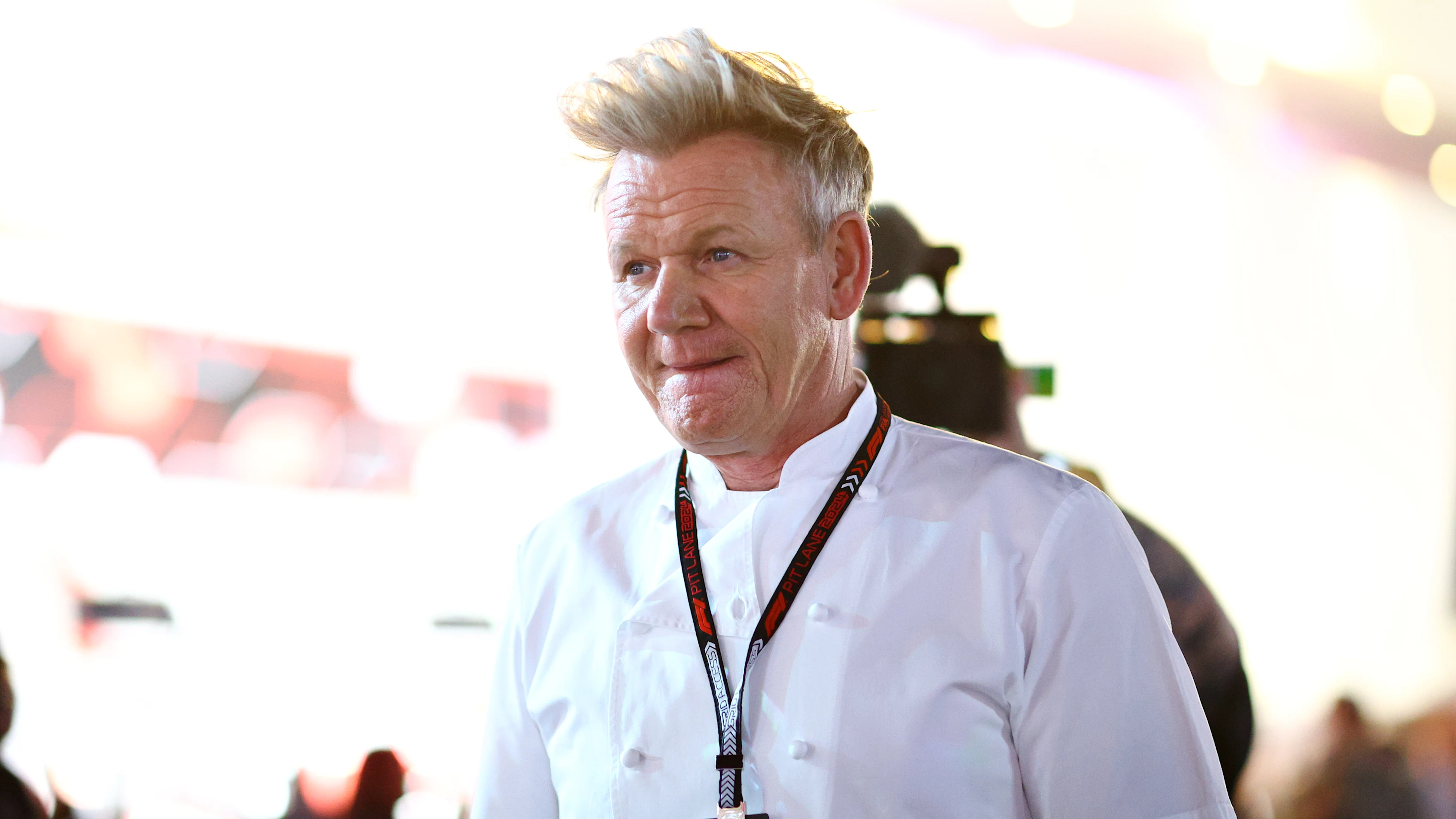 LAS VEGAS, NEVADA - NOVEMBER 23: Gordon Ramsay walks in the Paddock prior to the F1 Grand Prix of