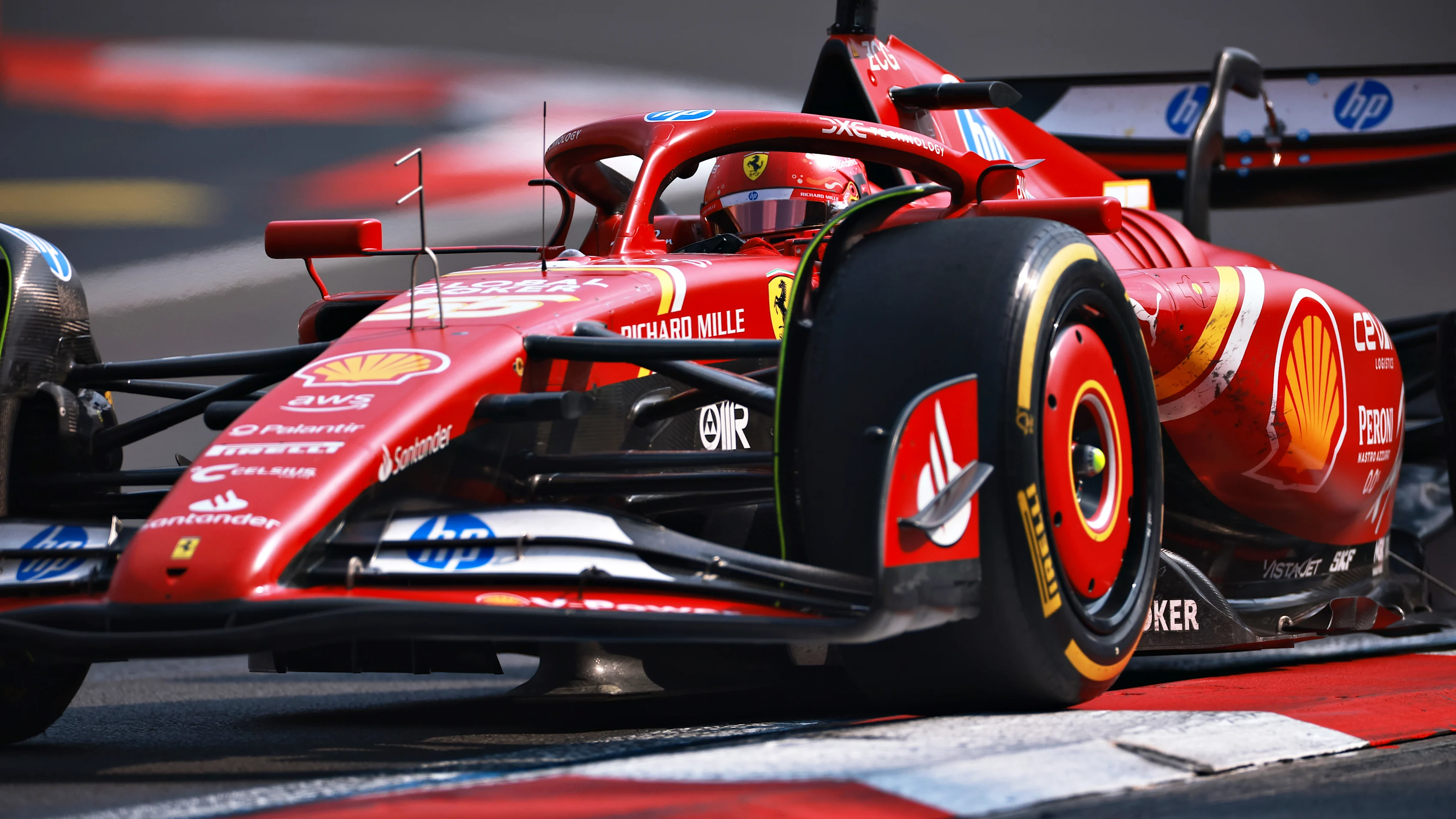 MEXICO CITY, MEXICO - OCTOBER 27: Charles Leclerc of Monaco driving the (16) Ferrari SF-24 on track