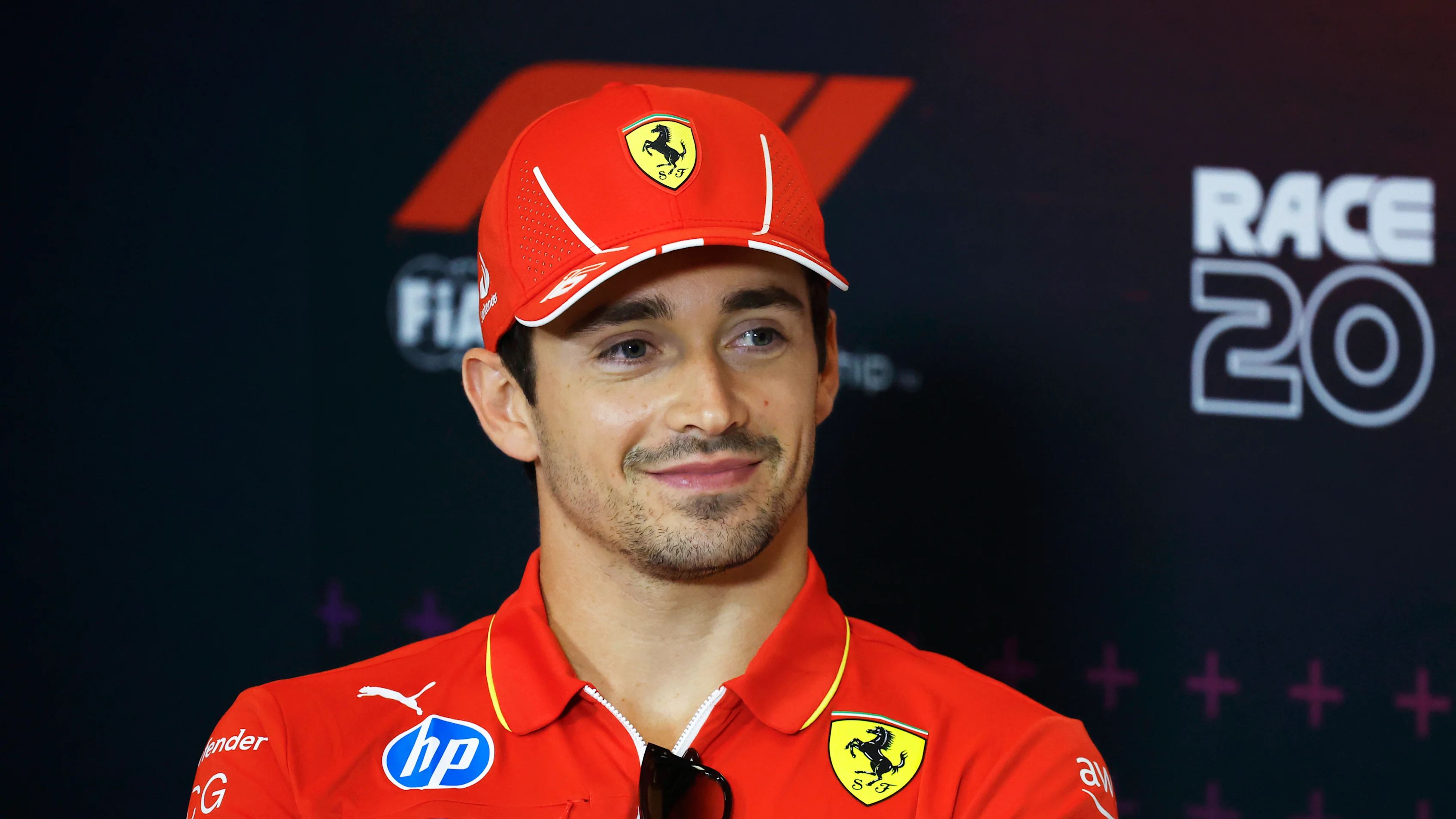 MEXICO CITY, MEXICO - OCTOBER 24: Charles Leclerc of Monaco and Ferrari attends the Drivers Press