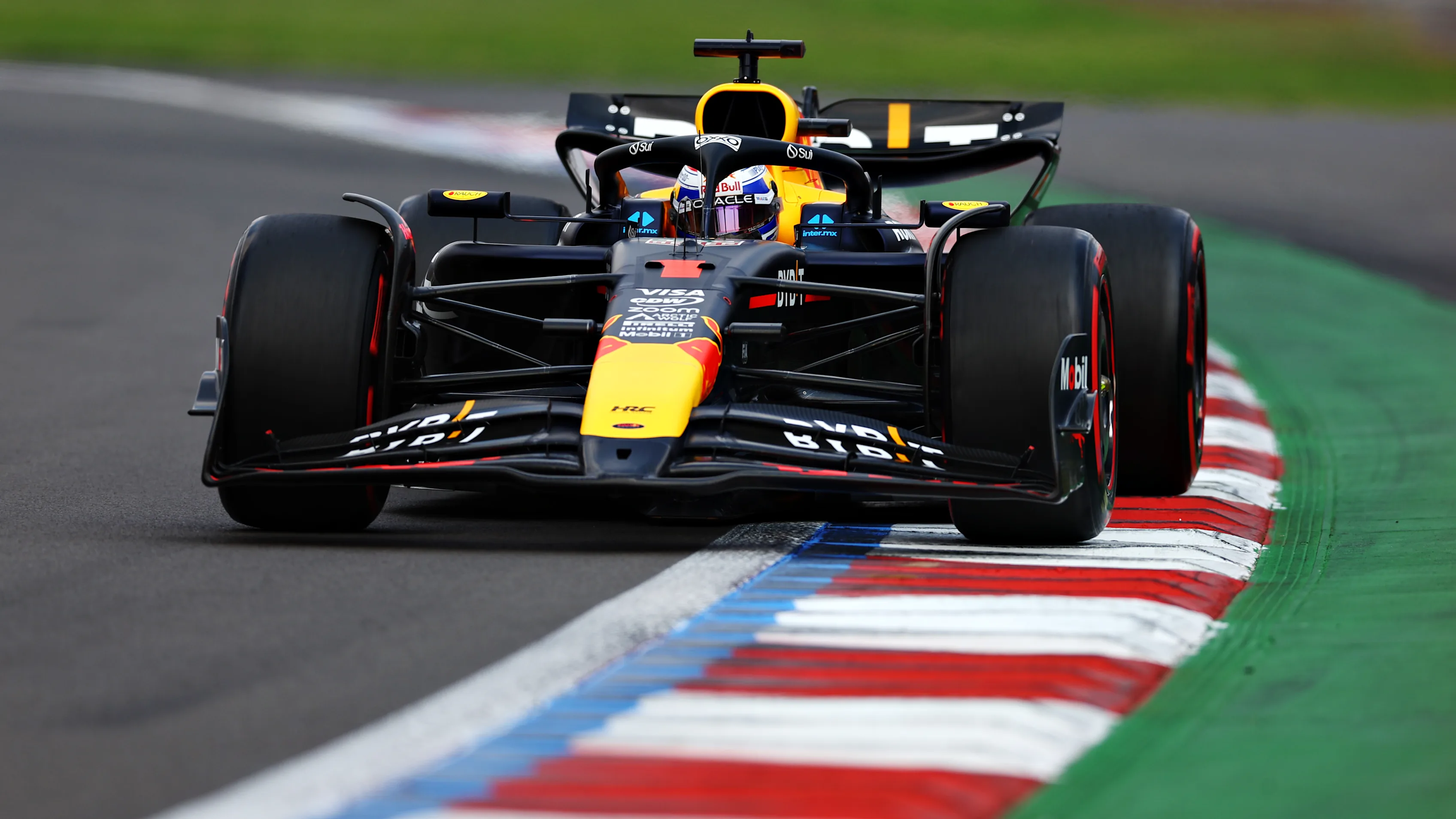 MEXICO CITY, MEXICO - OCTOBER 26: Max Verstappen of the Netherlands driving the (1) Oracle Red Bull