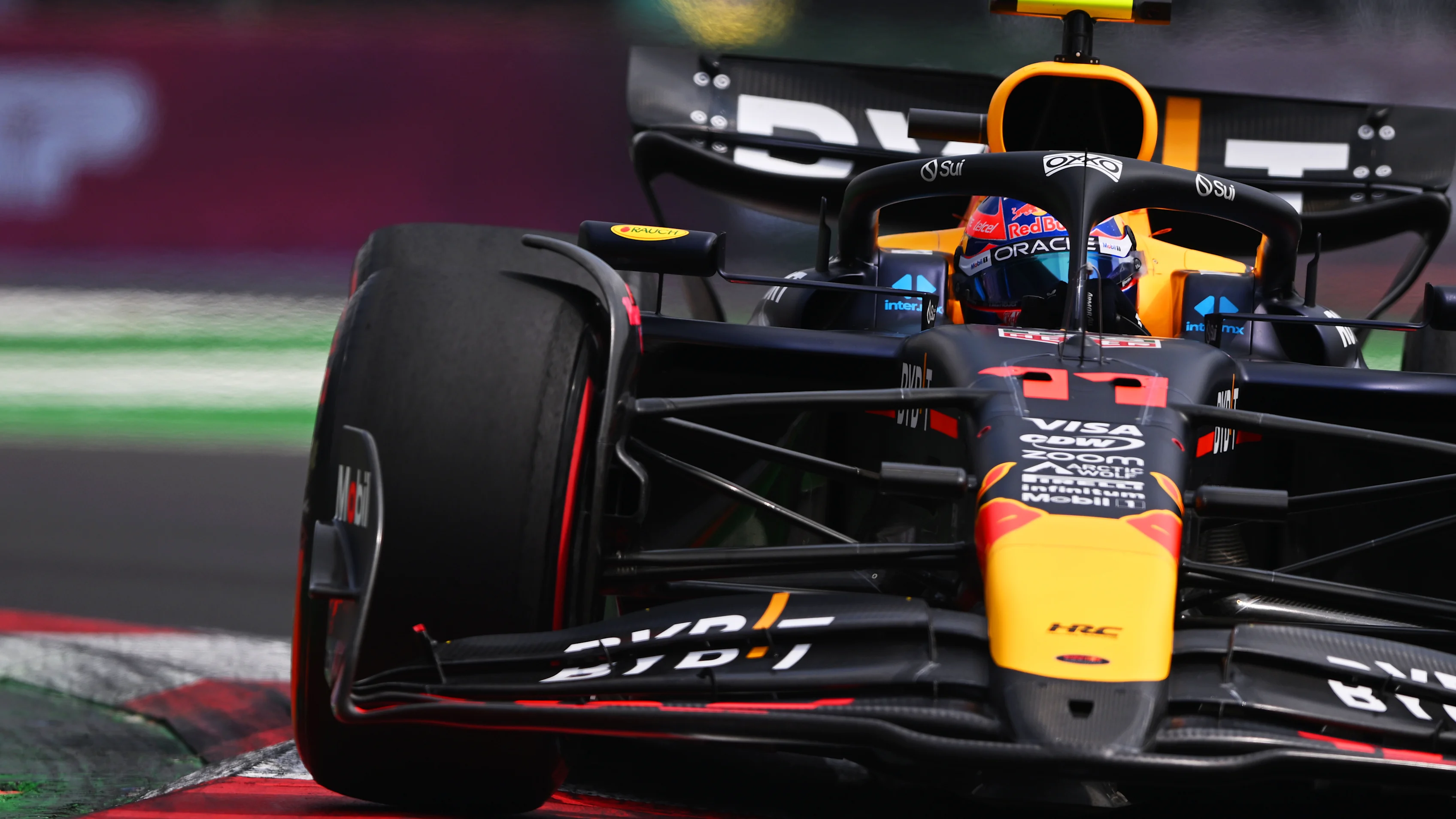 MEXICO CITY, MEXICO - OCTOBER 26: Sergio Perez of Mexico driving the (11) Oracle Red Bull Racing
