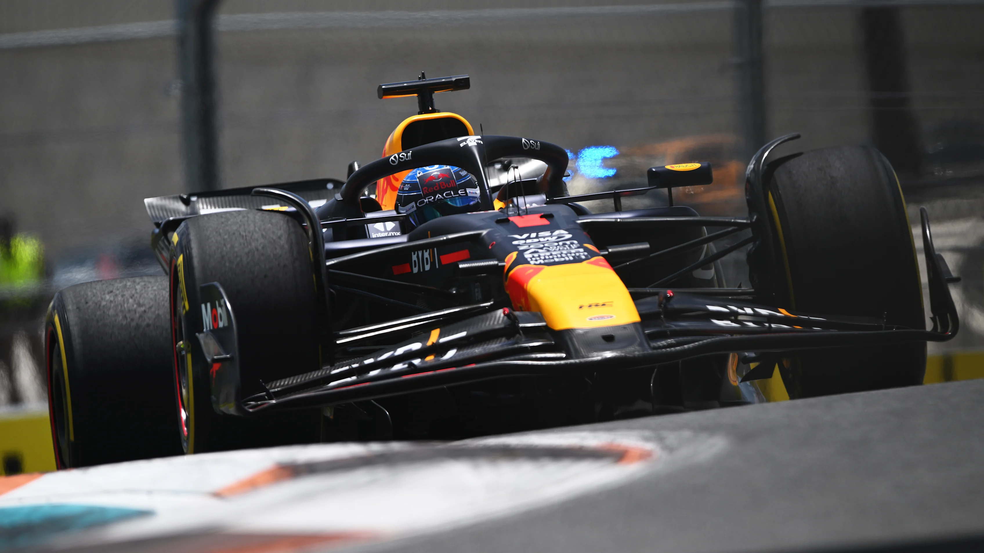 MIAMI, FLORIDA - MAY 03: Max Verstappen of the Netherlands driving the (1) Oracle Red Bull Racing