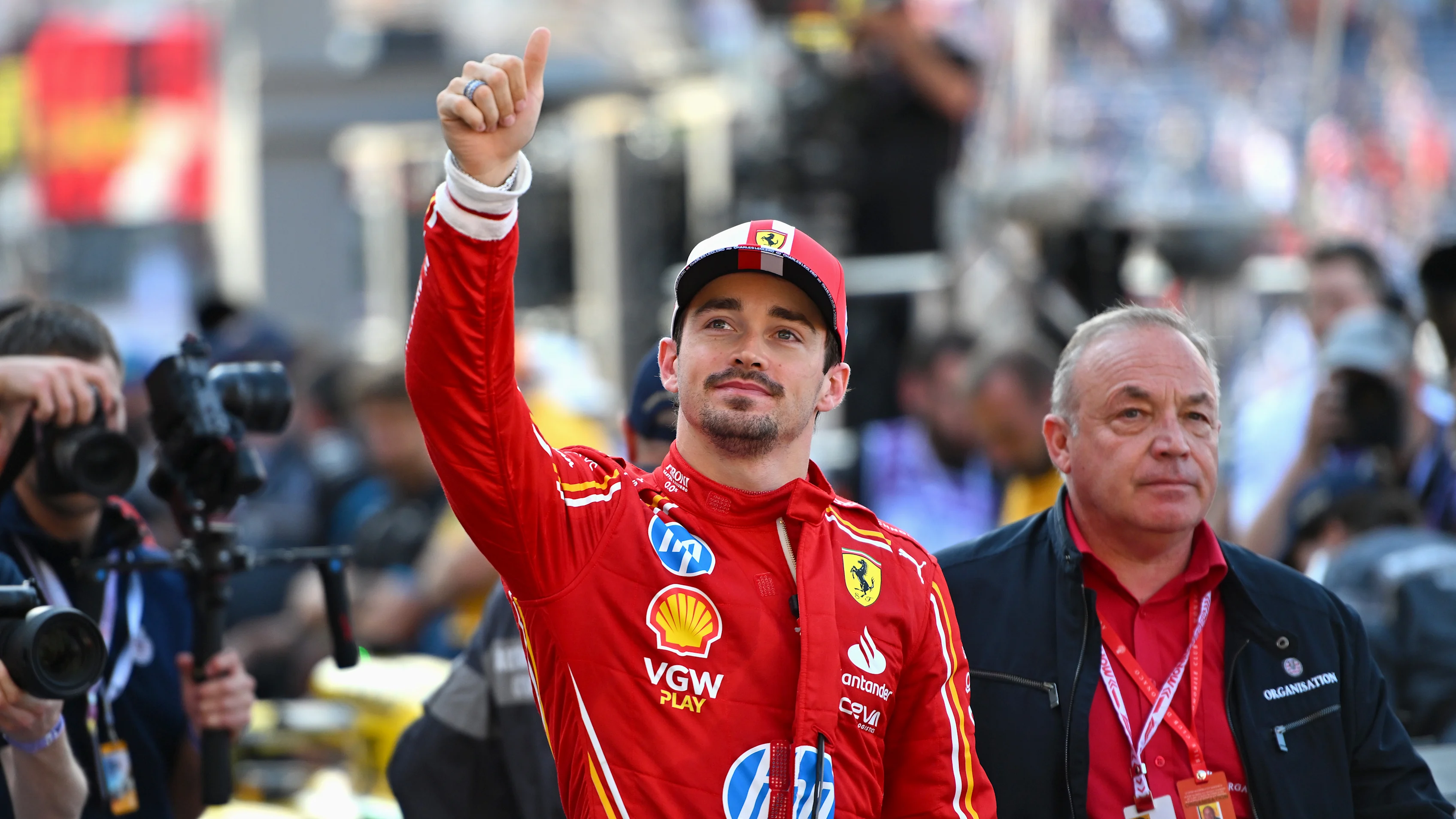 MONTE-CARLO, MONACO - MAY 25: Pole position qualifier Charles Leclerc of Monaco and Ferrari