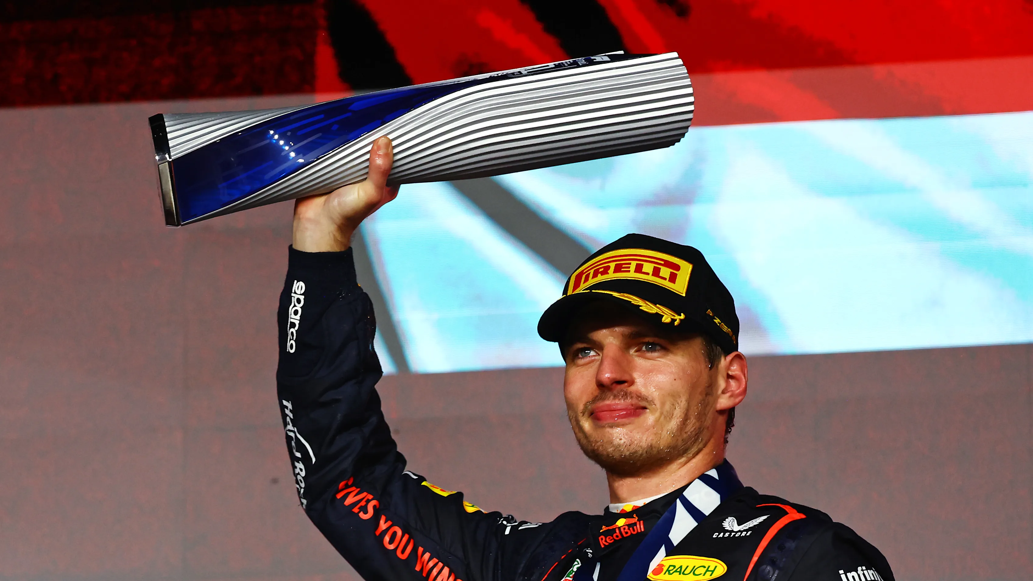 LUSAIL CITY, QATAR - DECEMBER 01: Race winner Max Verstappen of the Netherlands and Oracle Red Bull