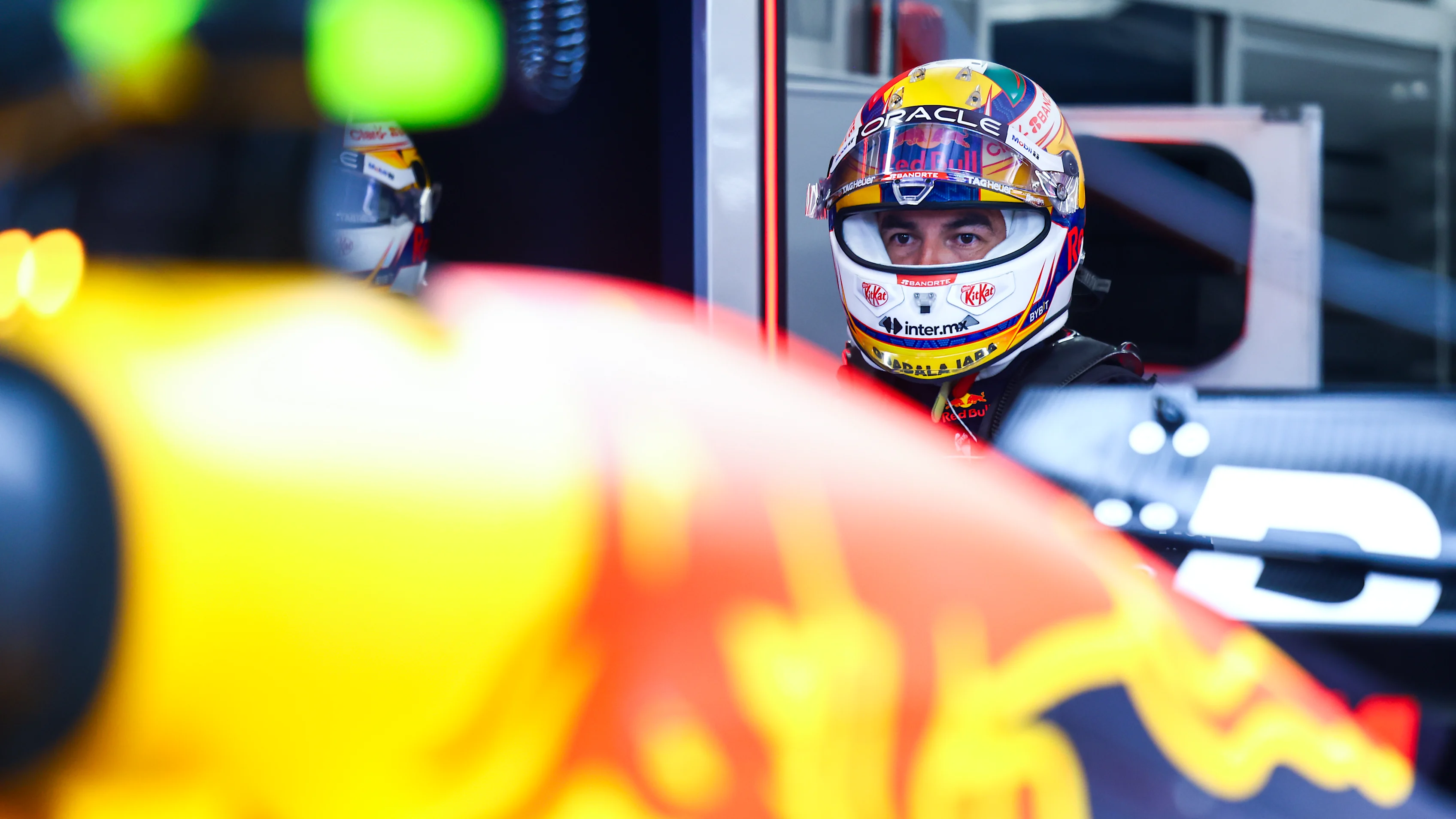 LUSAIL CITY, QATAR - NOVEMBER 29: Sergio Perez of Mexico and Oracle Red Bull Racing prepares to