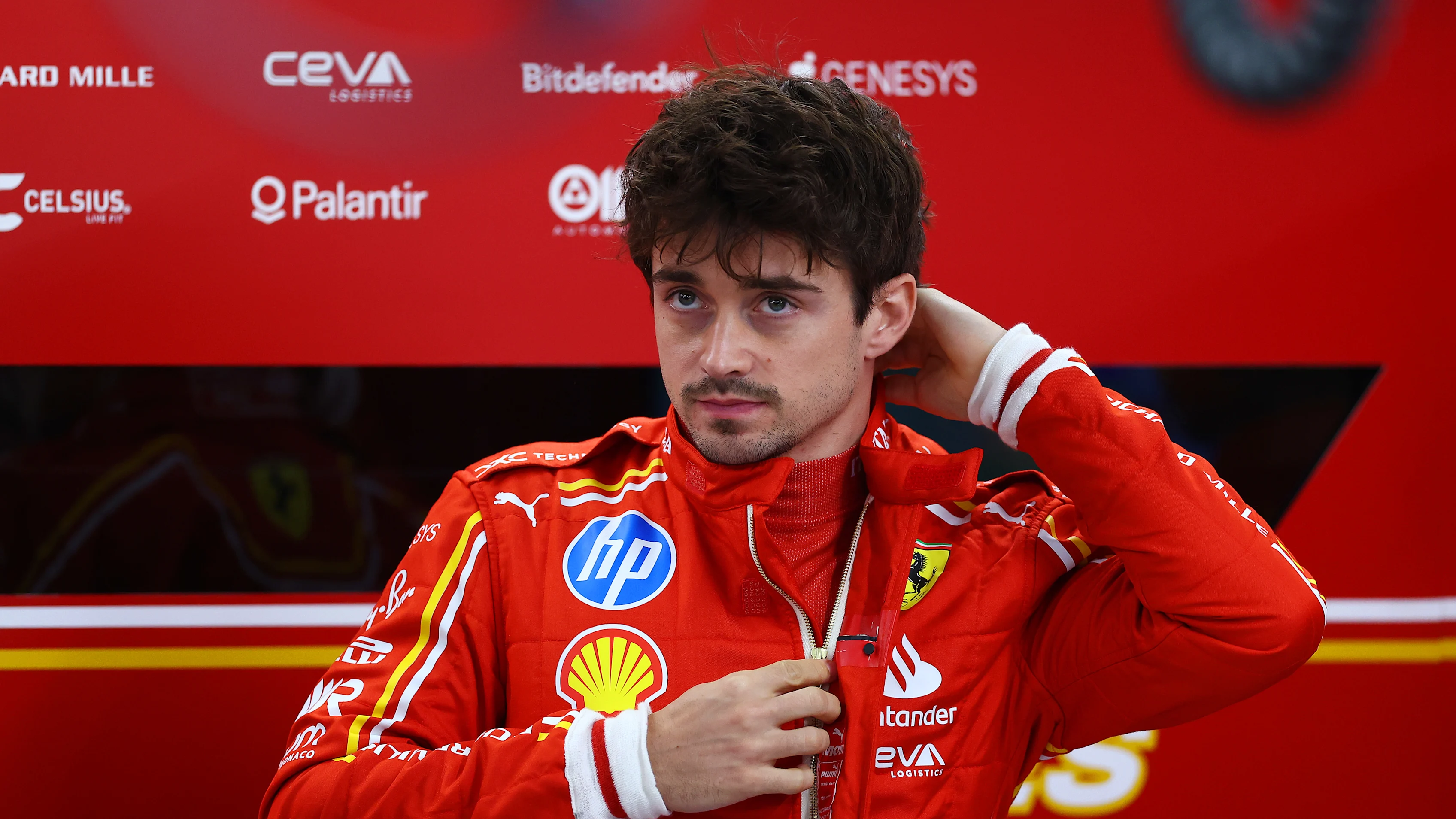 LUSAIL CITY, QATAR - NOVEMBER 29: Charles Leclerc of Monaco and Ferrari prepares to drive in the