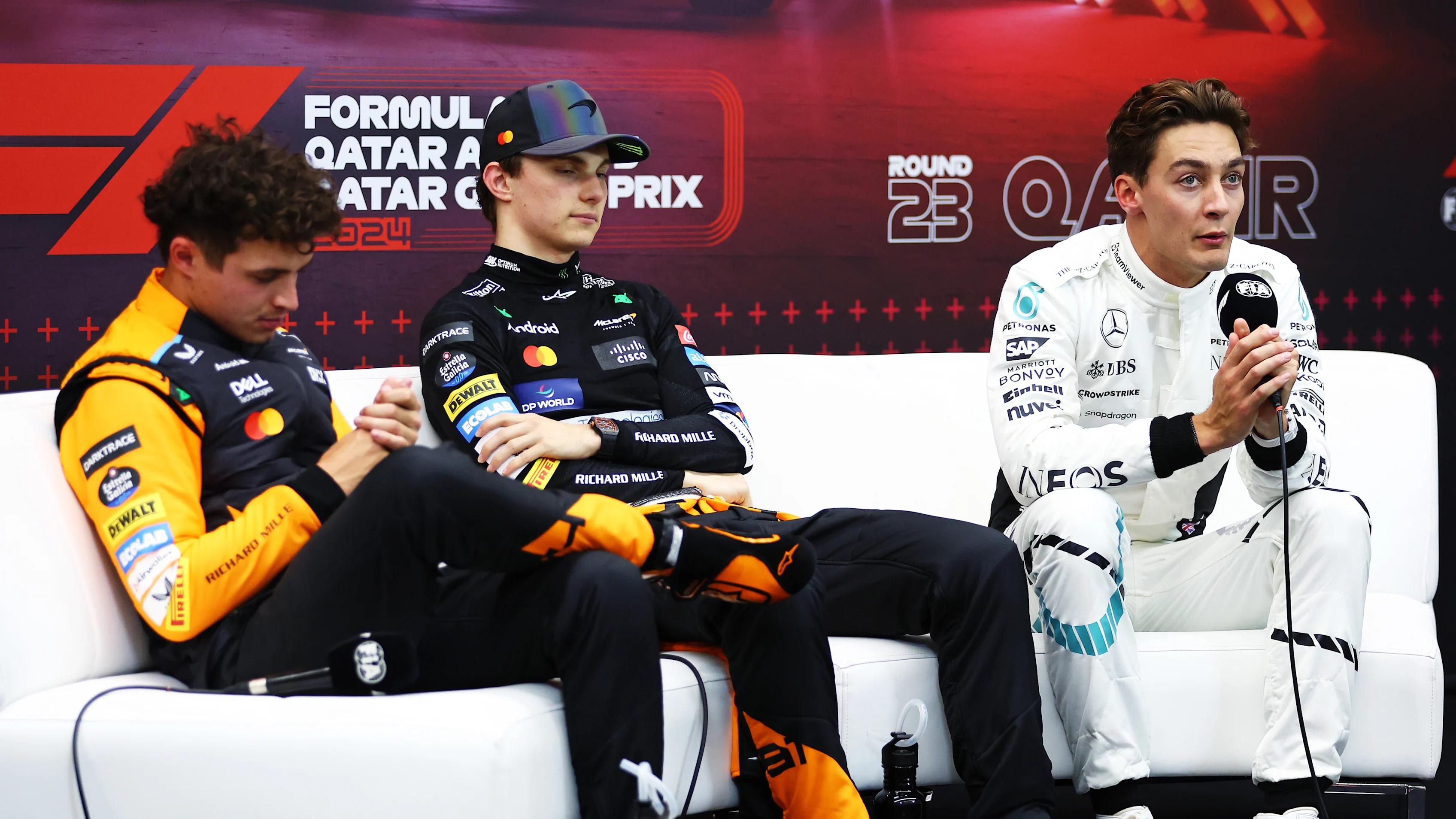 LUSAIL CITY, QATAR - NOVEMBER 30: Sprint winner Oscar Piastri of Australia and McLaren, Second