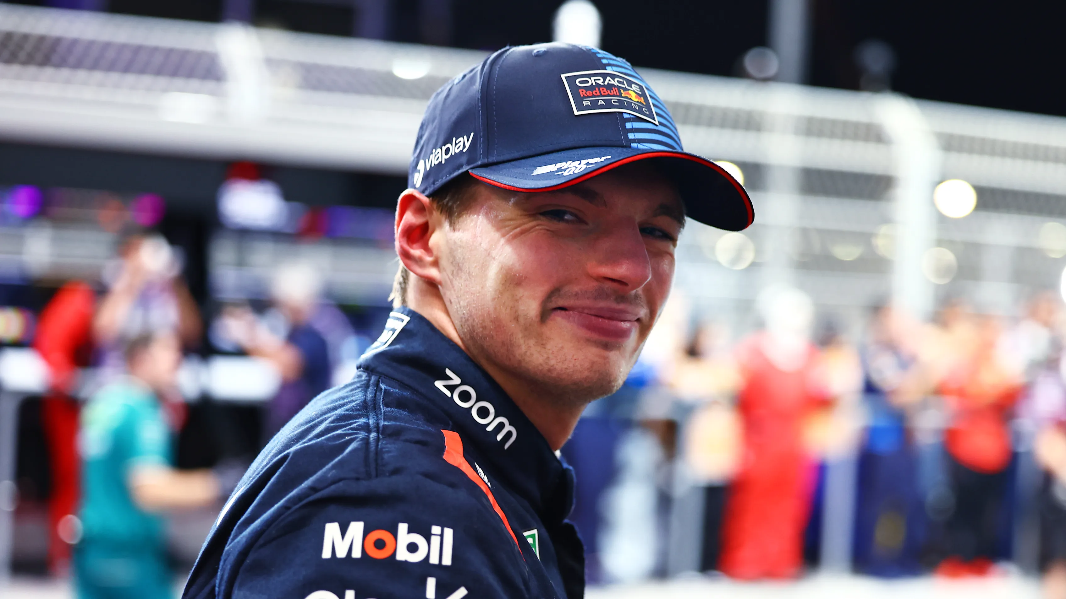 JEDDAH, SAUDI ARABIA - MARCH 08: Pole position qualifier Max Verstappen of the Netherlands and