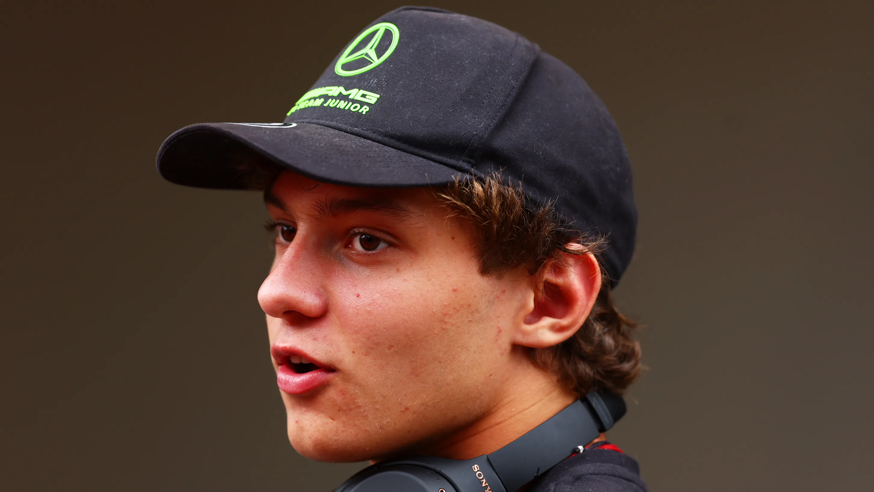 BARCELONA, SPAIN - JUNE 20: Andrea Kimi Antonelli of Italy and Mercedes looks on in the Paddock