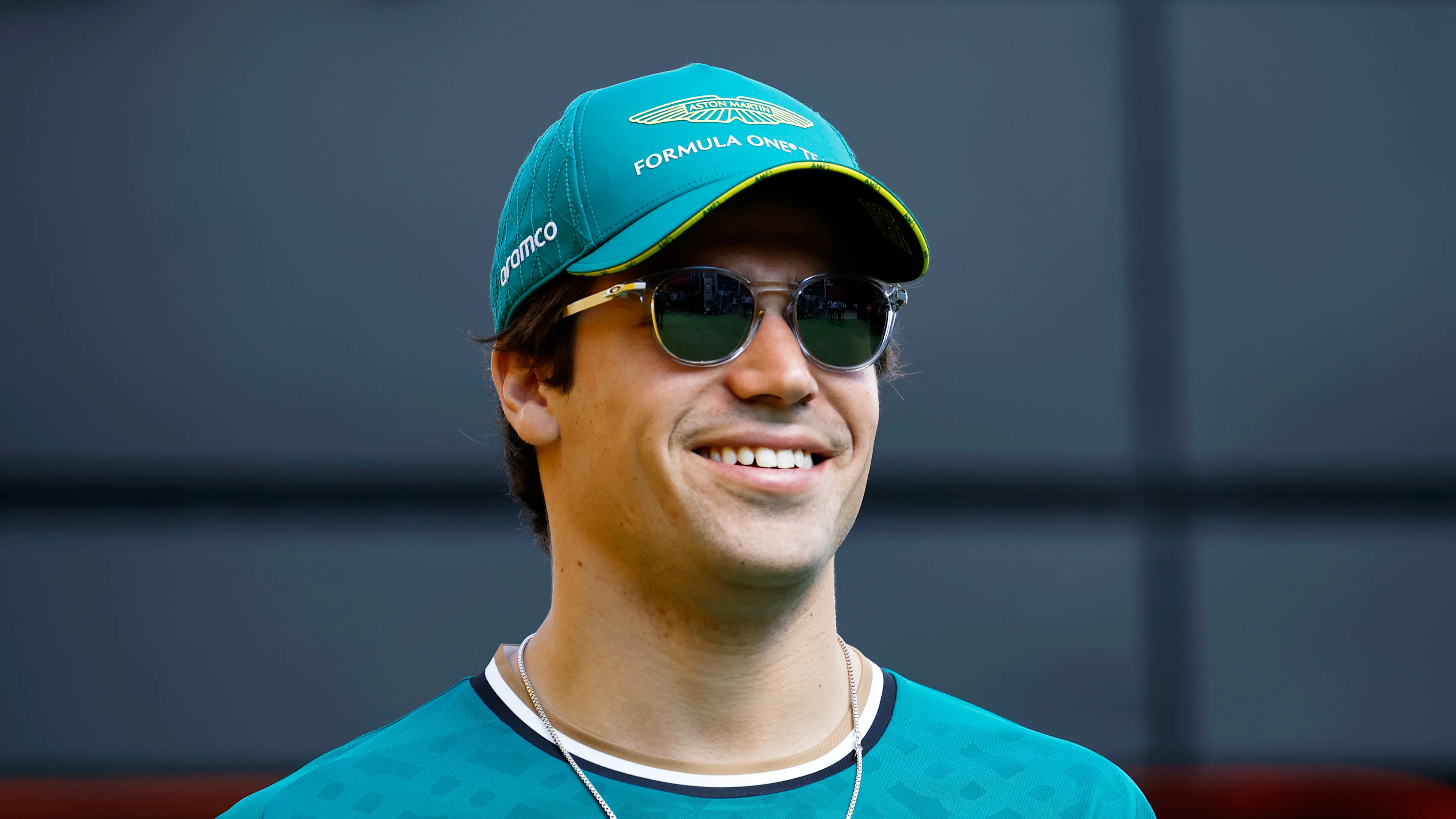 BARCELONA, SPAIN - JUNE 22: Lance Stroll of Canada and Aston Martin F1 Team looks on in the Paddock