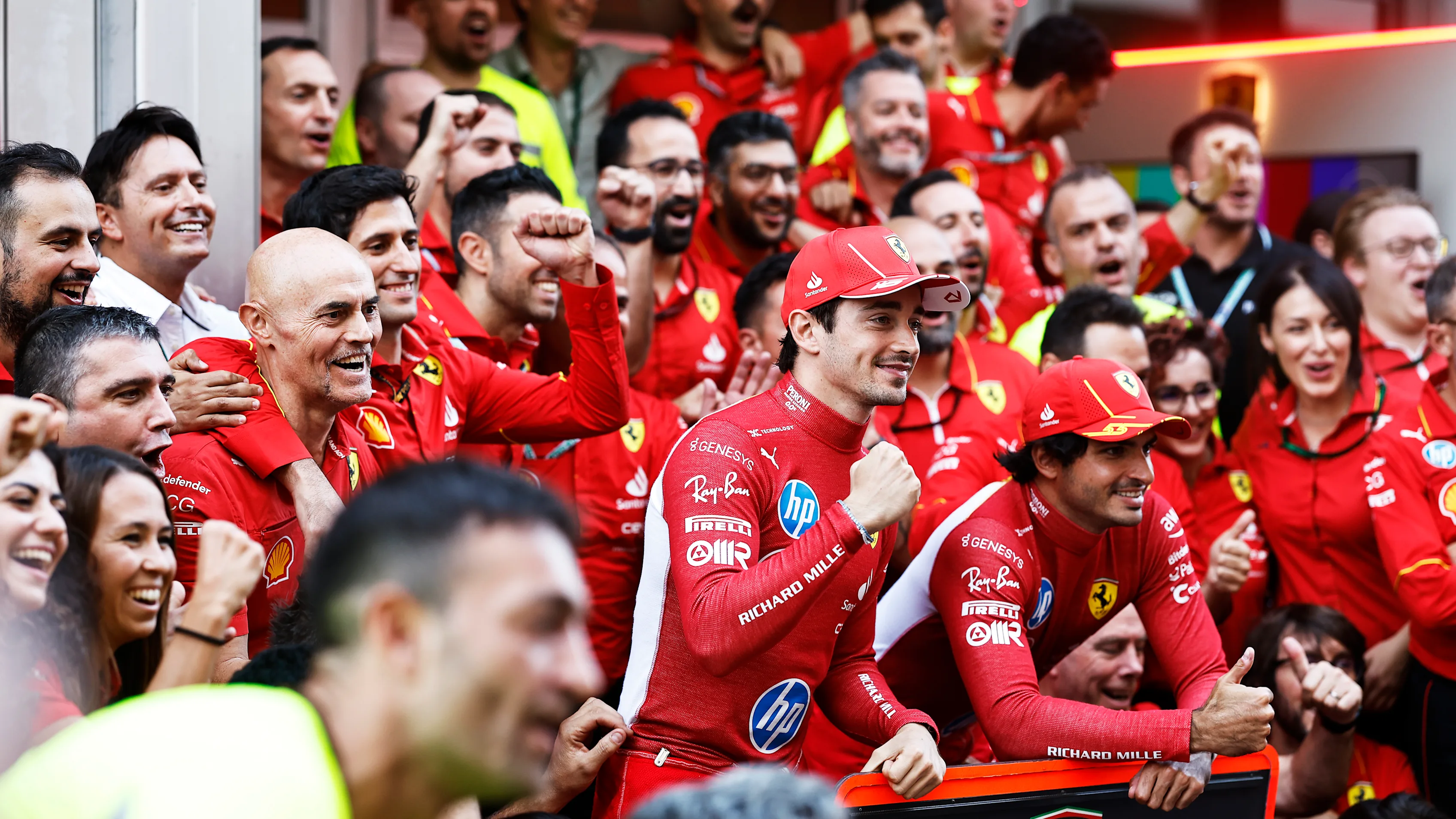 AUSTIN, TEXAS - OCTOBER 20: Race winner Charles Leclerc of Monaco and Ferrari and Second placed
