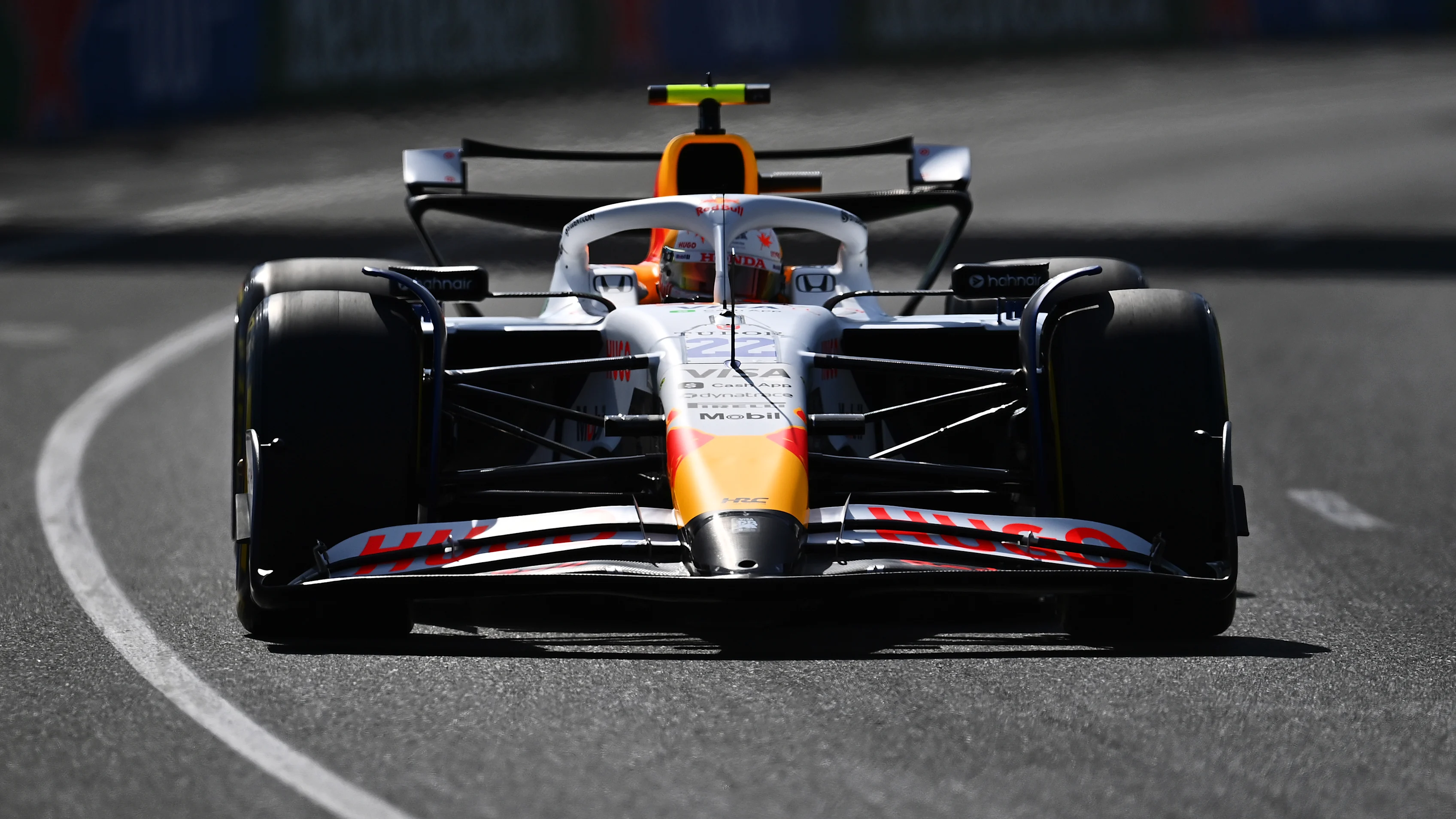 MELBOURNE, AUSTRALIA - MARCH 14: Yuki Tsunoda of Japan driving the (22) Visa Cash App Racing Bulls