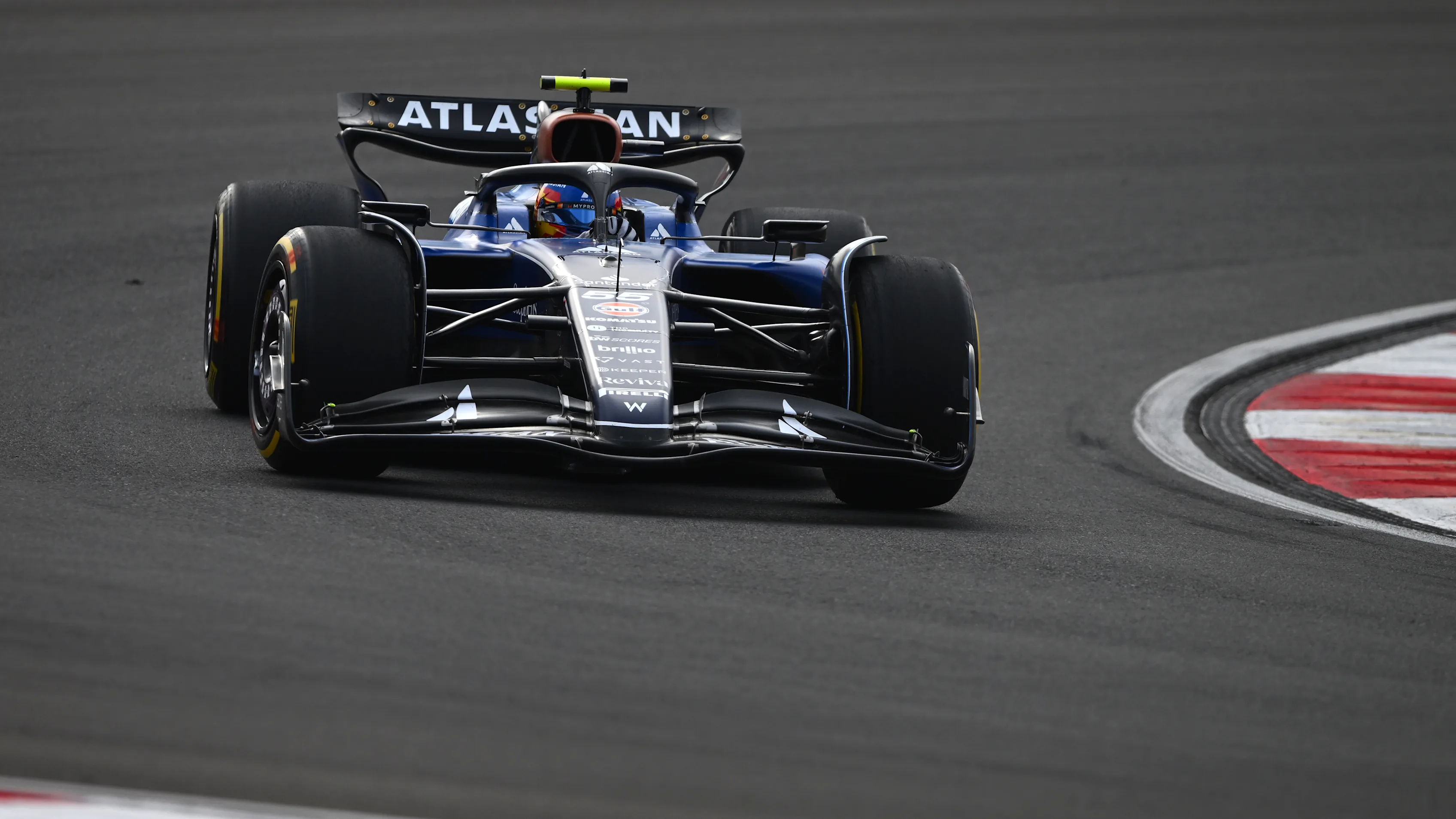 SHANGHAI, CHINA - MARCH 23: Carlos Sainz of Spain driving the (55) Williams FW47 Mercedes on track