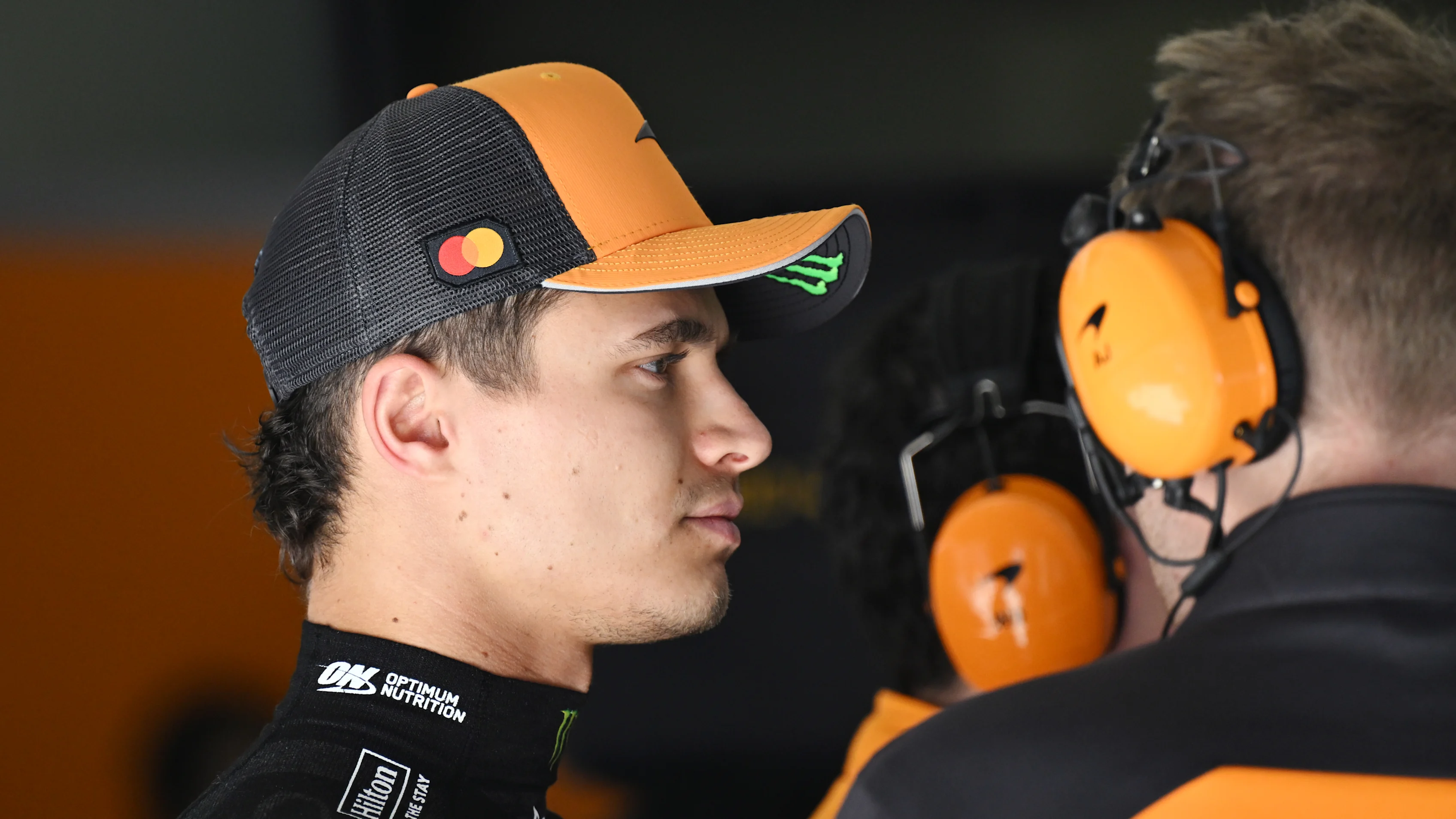 SHANGHAI, CHINA - MARCH 20: Lando Norris of Great Britain and McLaren looks on in the Paddock