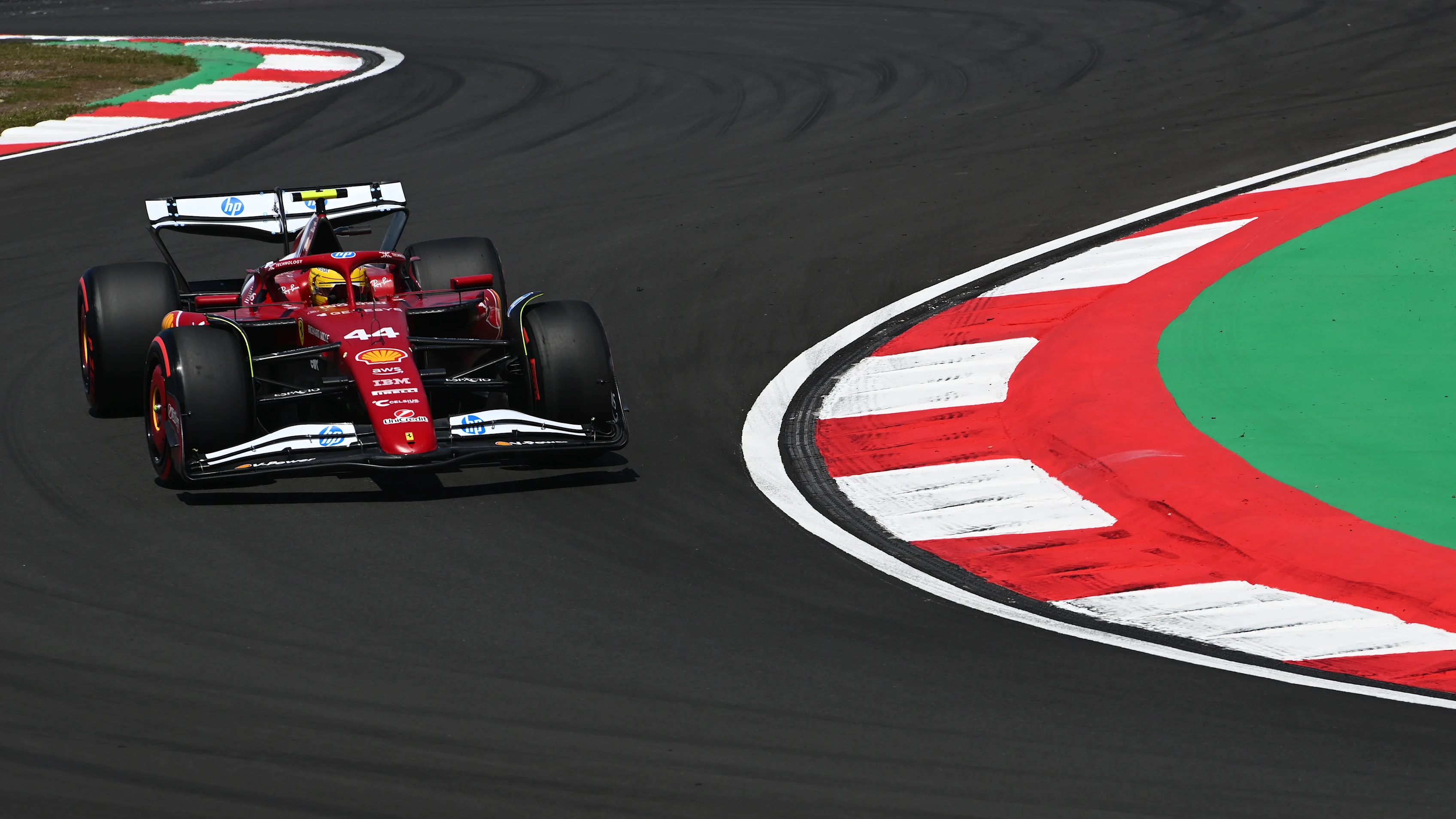 SHANGHAI, CHINA - MARCH 21: Lewis Hamilton of Great Britain driving the (44) Scuderia Ferrari SF-25