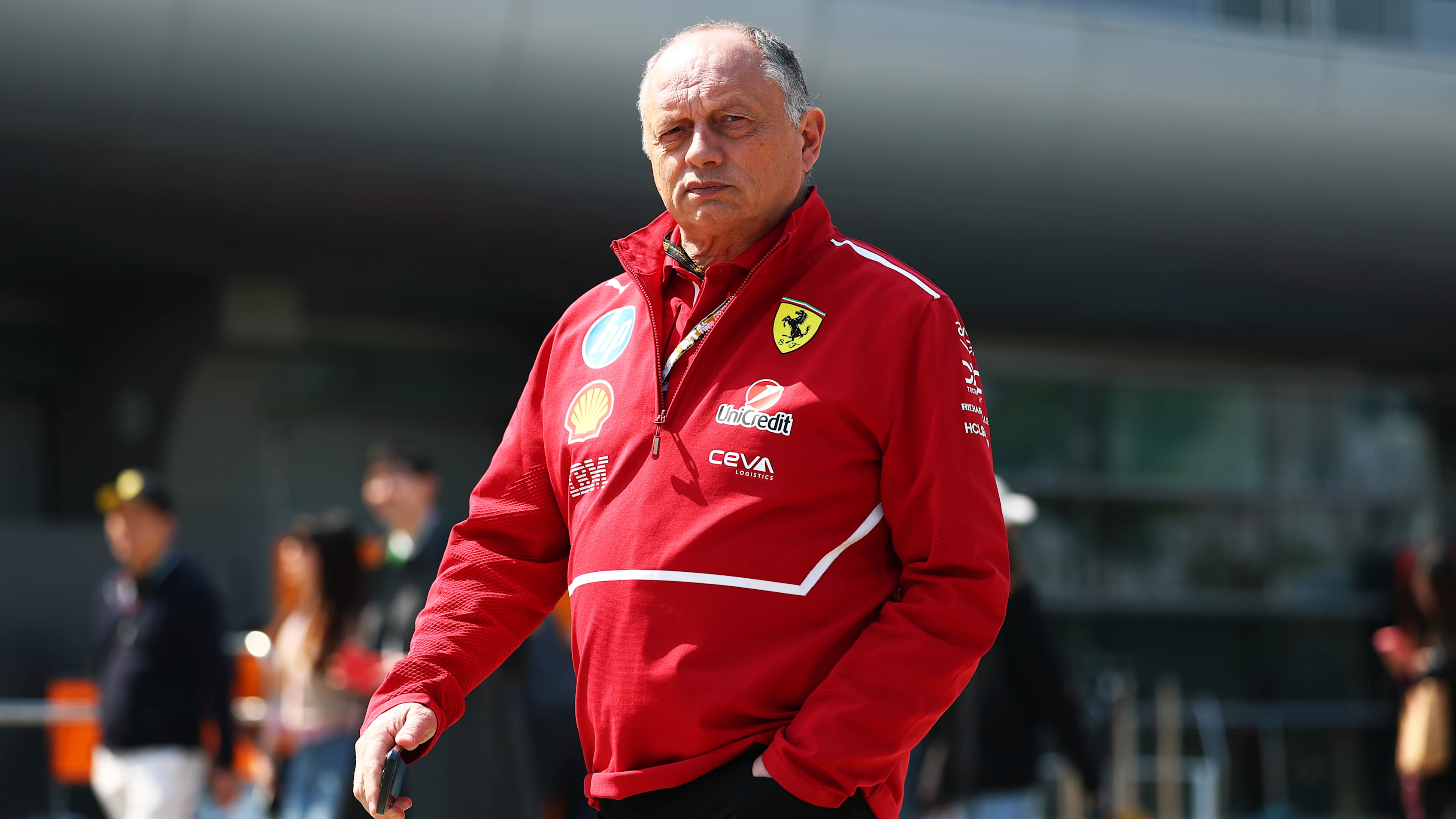 SHANGHAI, CHINA - MARCH 20: Frederic Vasseur, Team Principal of Scuderia Ferrari looks on in the