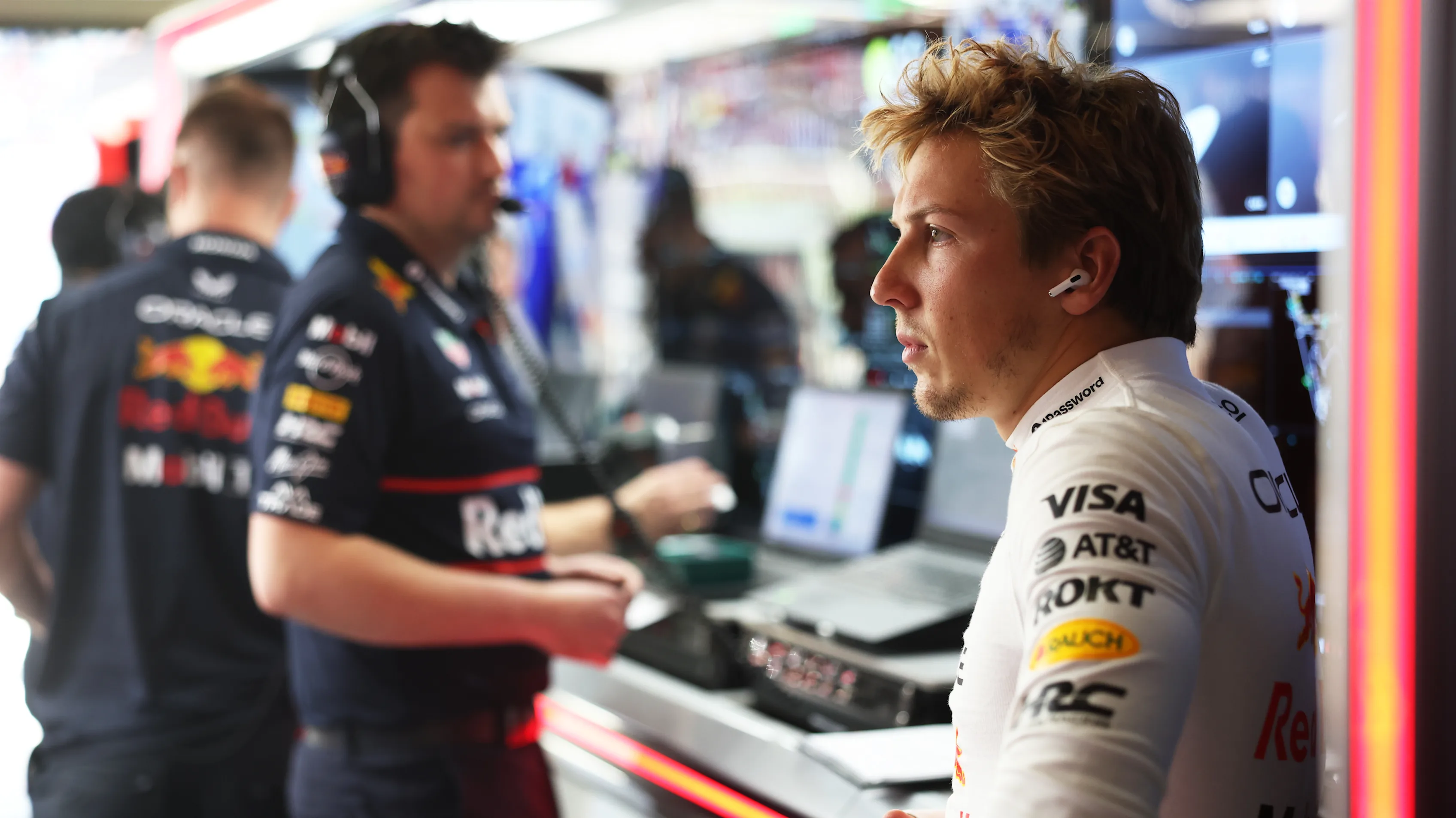 SHANGHAI, CHINA - MARCH 22: Liam Lawson of New Zealand and Oracle Red Bull Racing prepares to drive