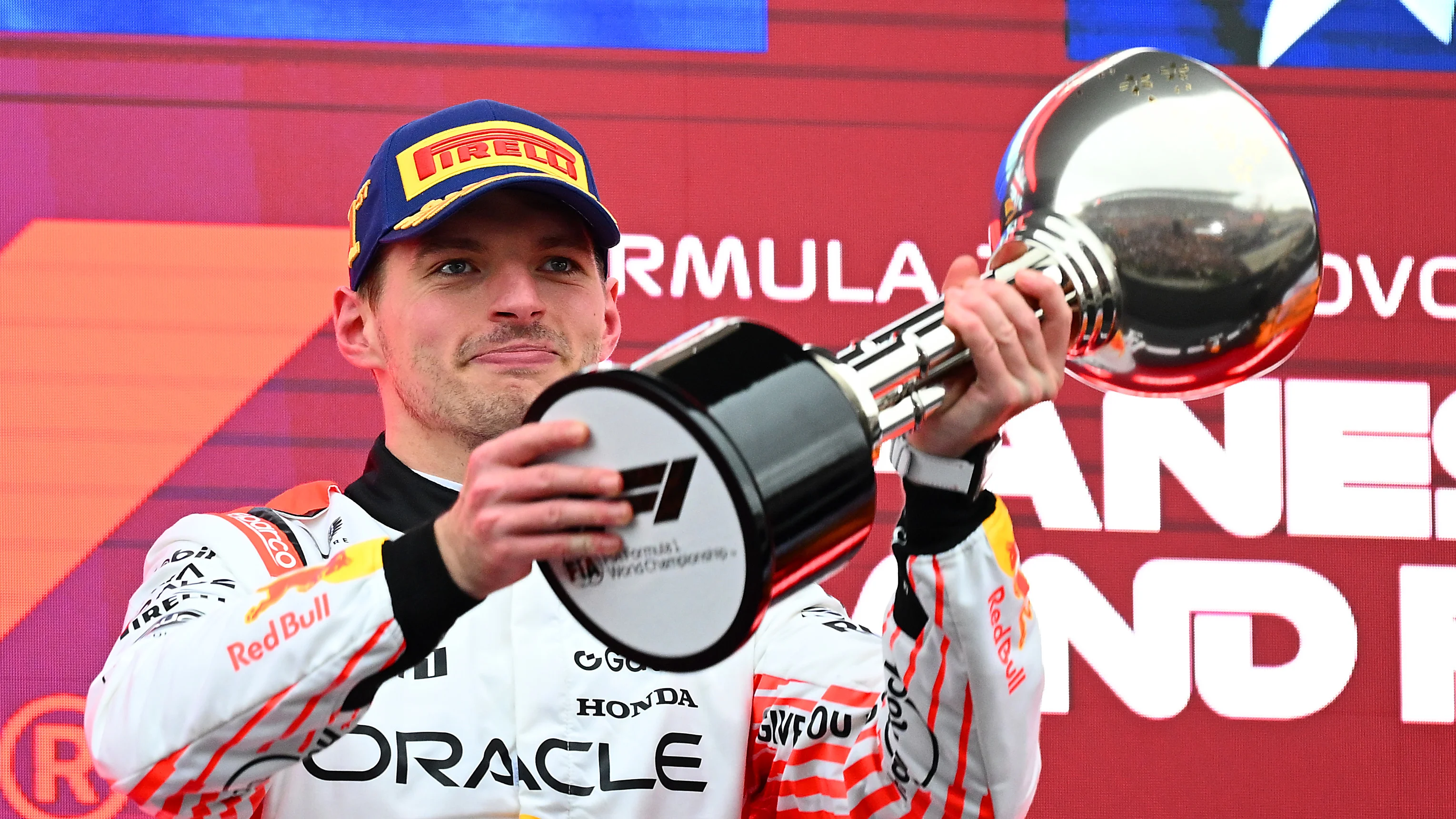 SUZUKA, JAPAN - APRIL 06: Race winner Max Verstappen of the Netherlands and Oracle Red Bull Racing