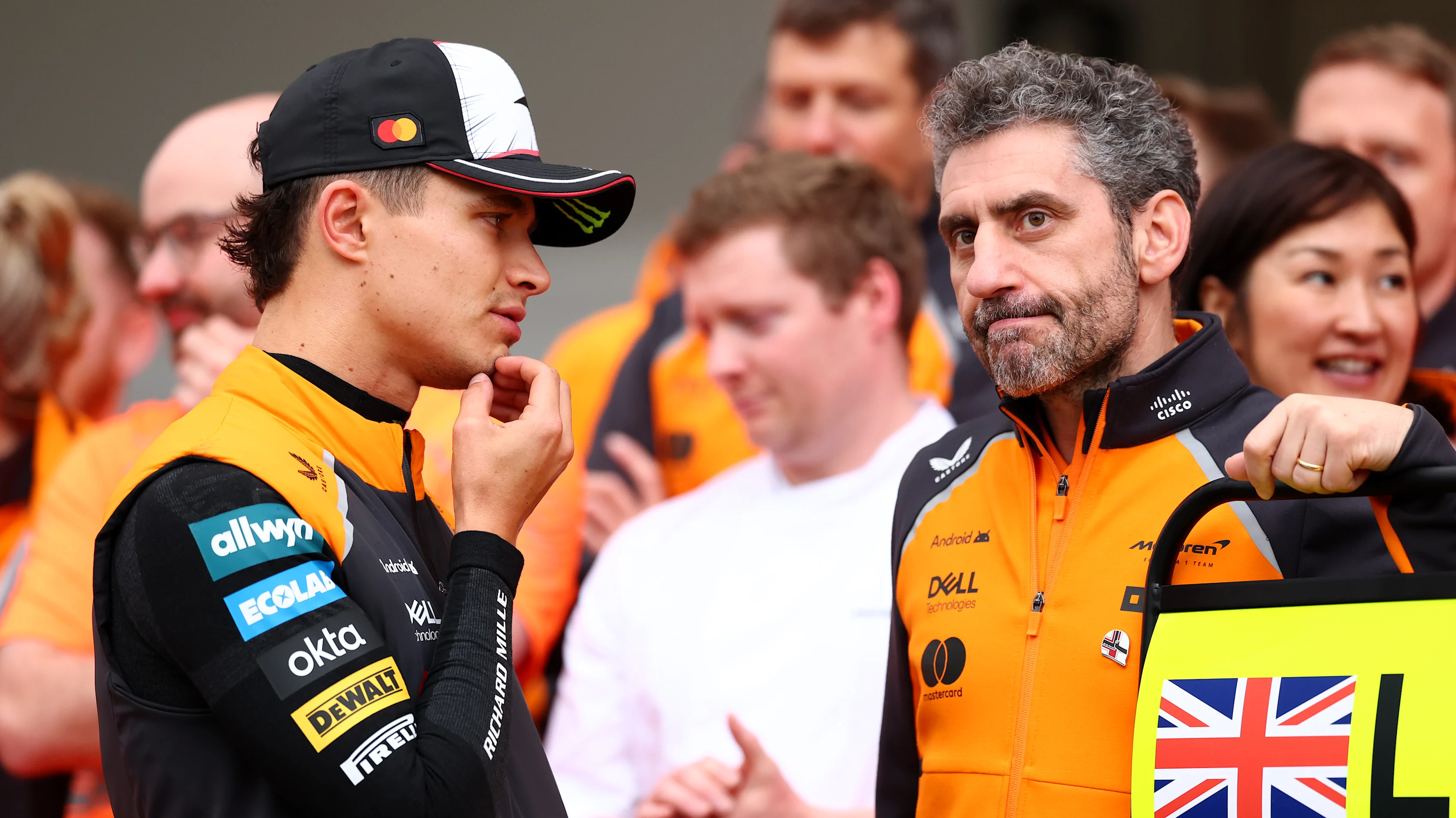 SUZUKA, JAPAN - APRIL 06: Second placed Lando Norris of Great Britain and McLaren and Andrea