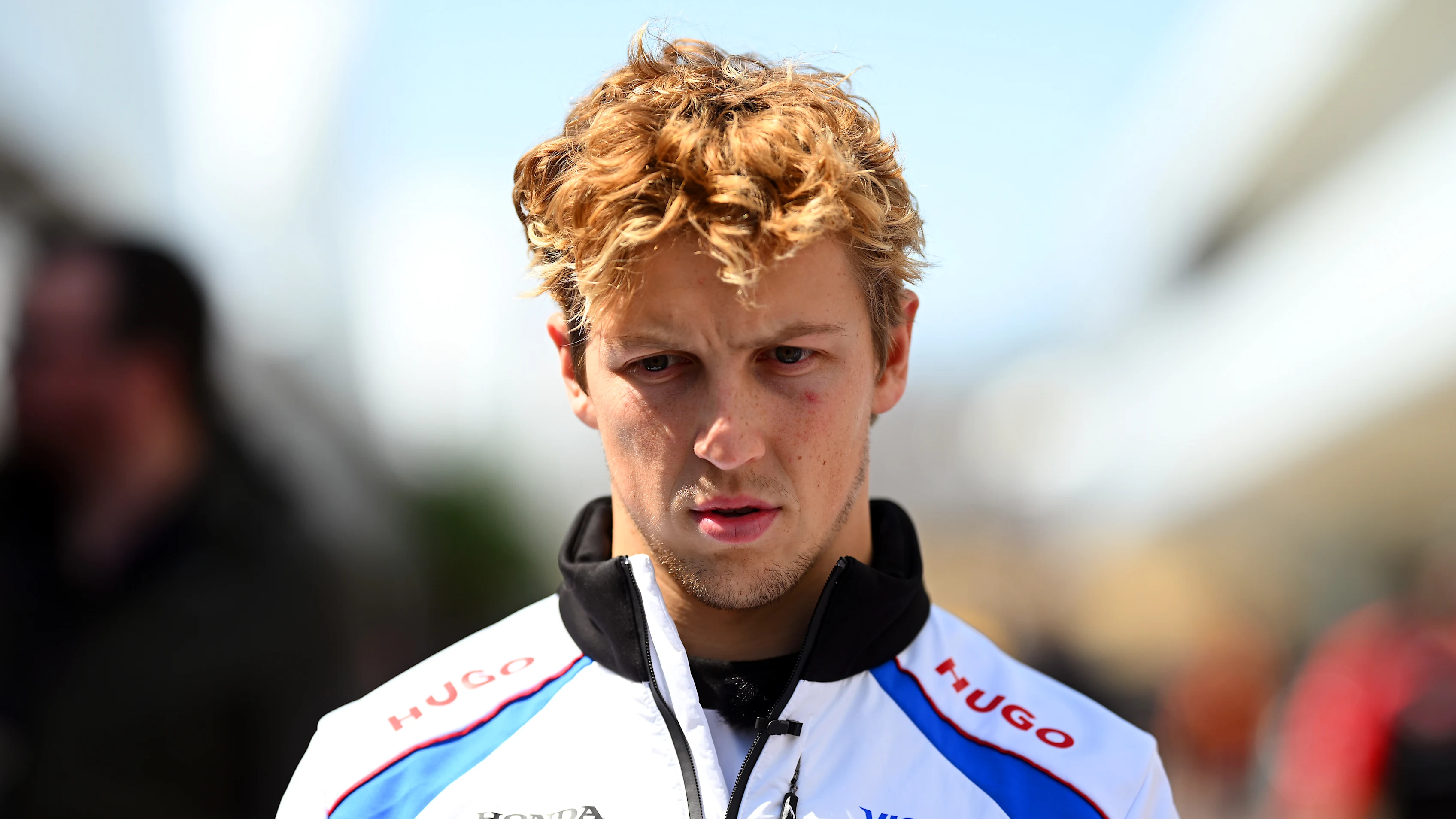 SUZUKA, JAPAN - APRIL 03: Liam Lawson of New Zealand and Visa Cash App Racing Bulls looks on in the