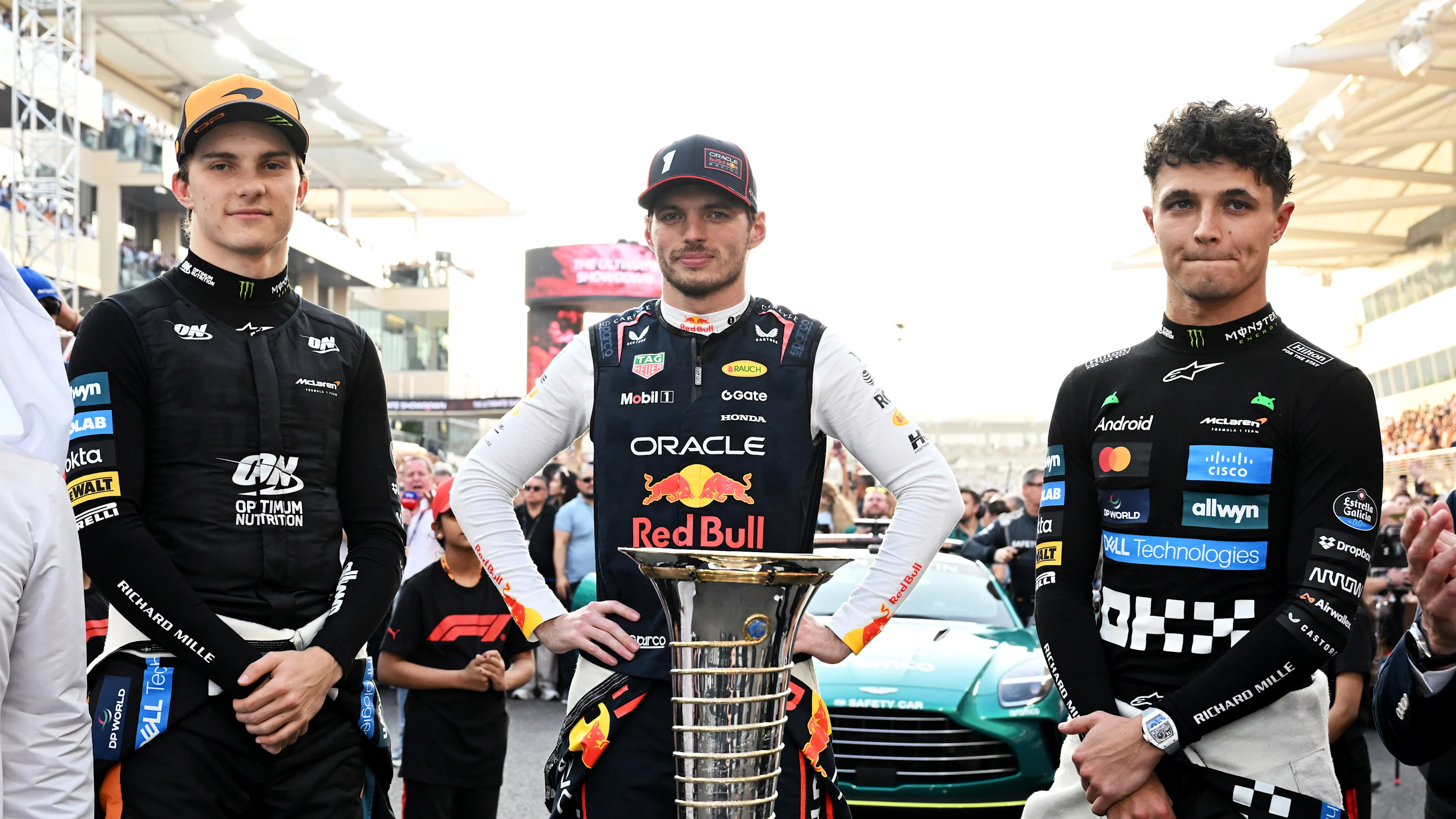 ABU DHABI, UNITED ARAB EMIRATES - DECEMBER 07: 2025 F1 World Drivers Championship contenders Lando